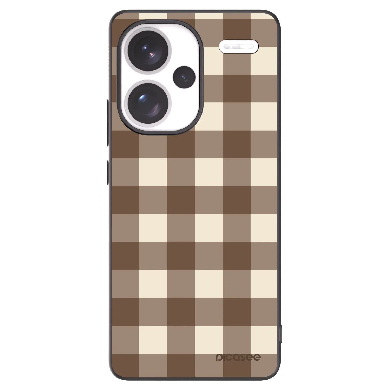 Picasee Μαύρη θήκη σιλικόνης για Xiaomi Redmi Note 13 Pro+ 5G - Brown grid