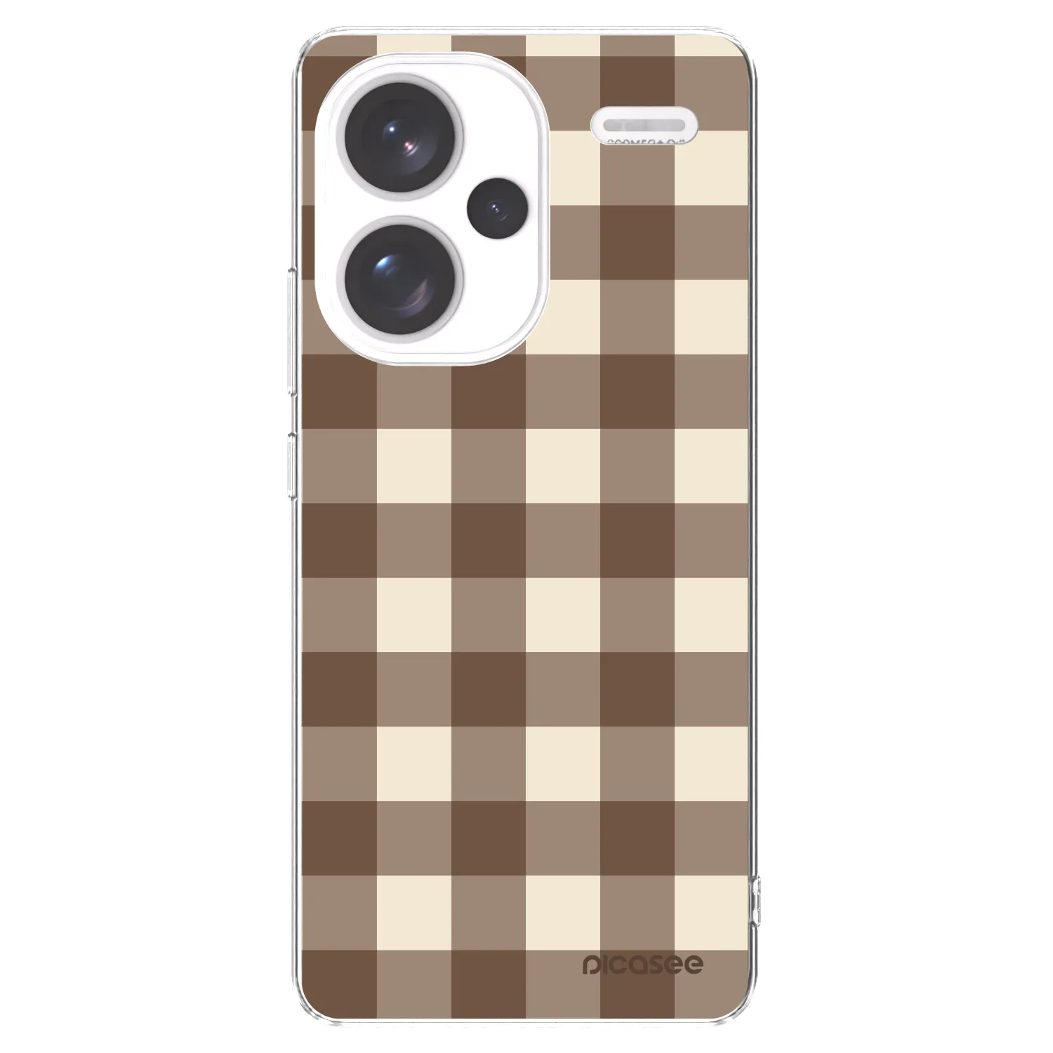 Picasee διαφανής θήκη σιλικόνης Xiaomi Redmi Note 13 Pro+ 5G - Brown grid