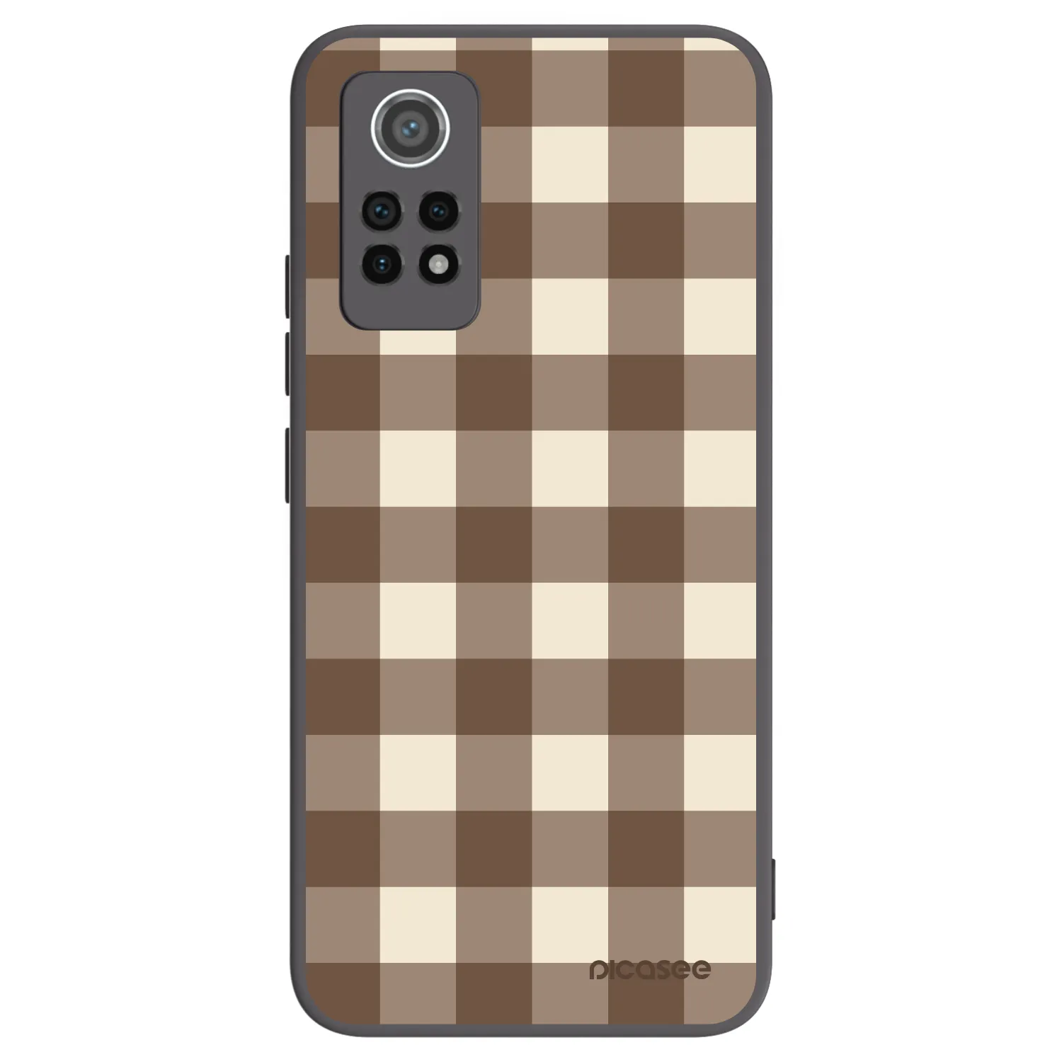 Picasee Μαύρη θήκη σιλικόνης για Xiaomi Redmi Note 12 Pro 4G - Brown grid