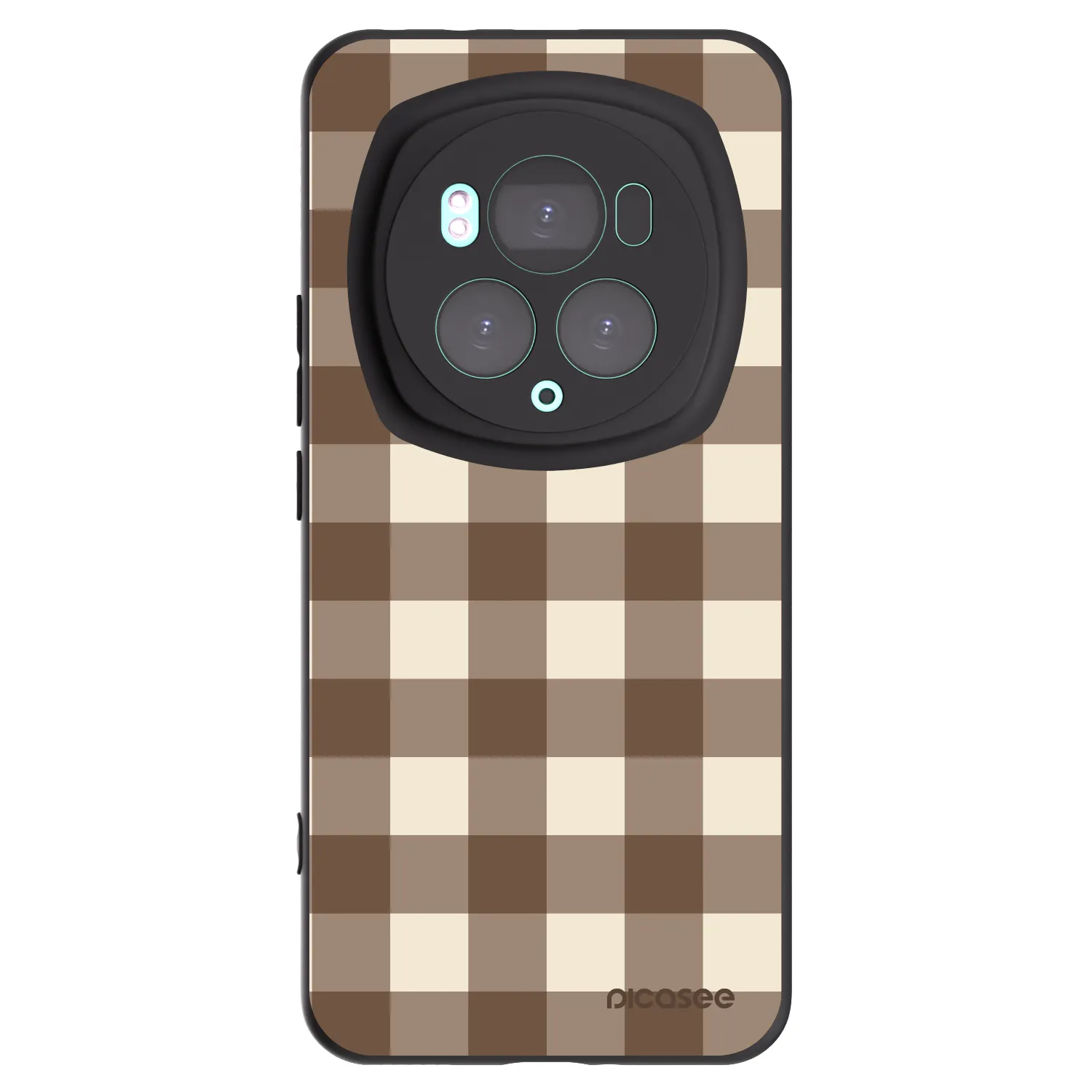 Picasee Μαύρη θήκη σιλικόνης για Honor Magic6 Pro - Brown grid