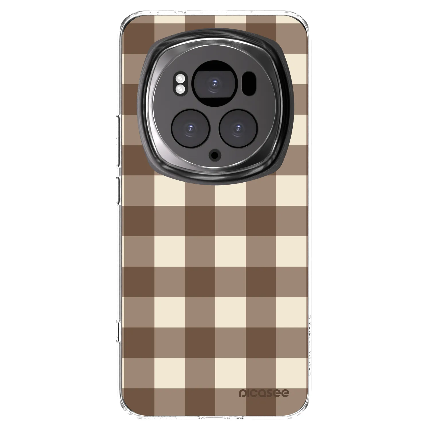 Picasee διαφανής θήκη σιλικόνης Honor Magic6 Pro - Brown grid