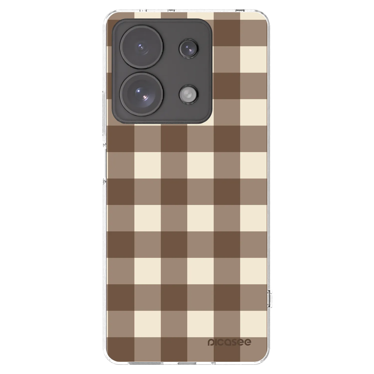 Picasee διαφανής θήκη σιλικόνης Xiaomi Redmi Note 13 Pro 4G - Brown grid