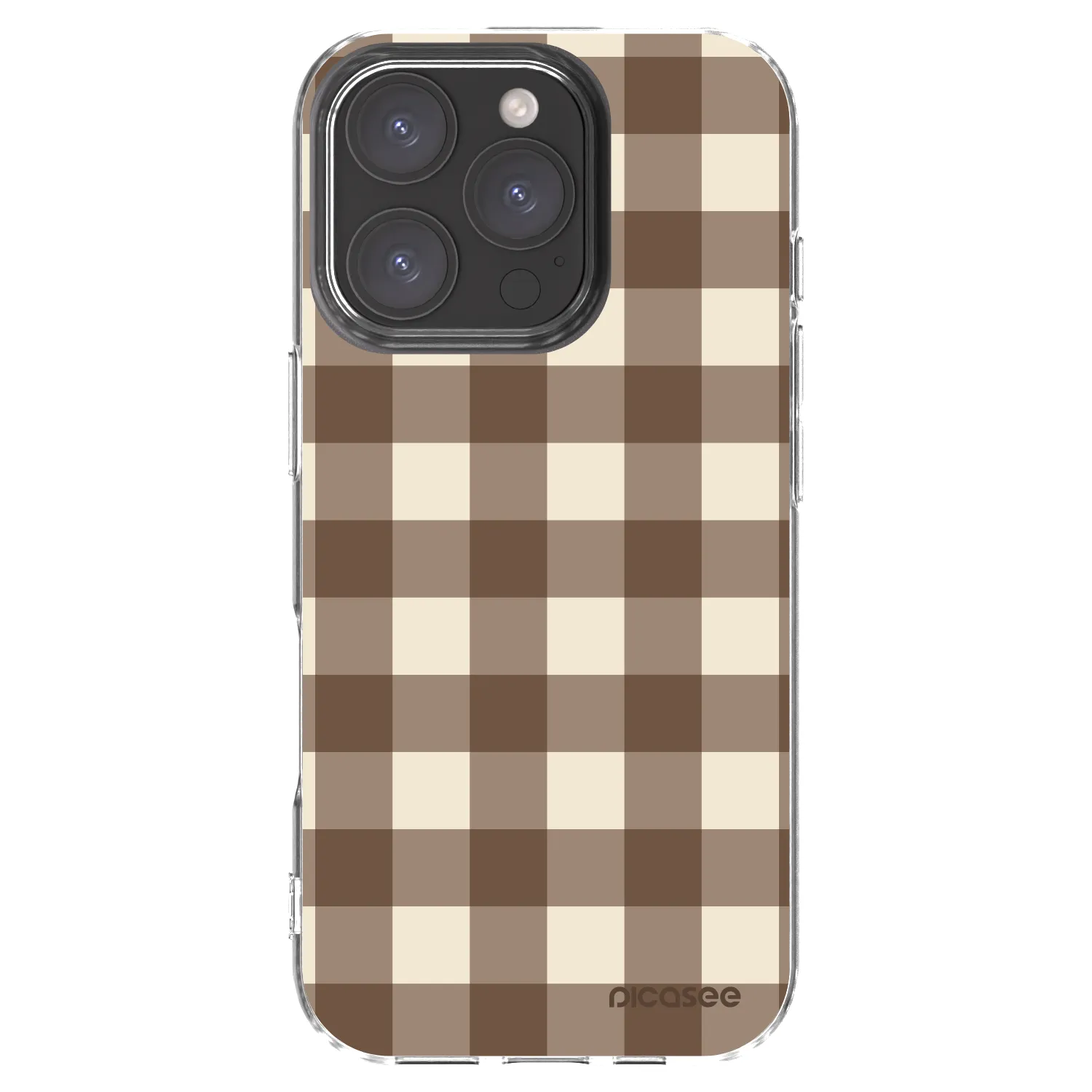 Picasee διαφανής θήκη σιλικόνης Apple iPhone 16 Pro - Brown grid