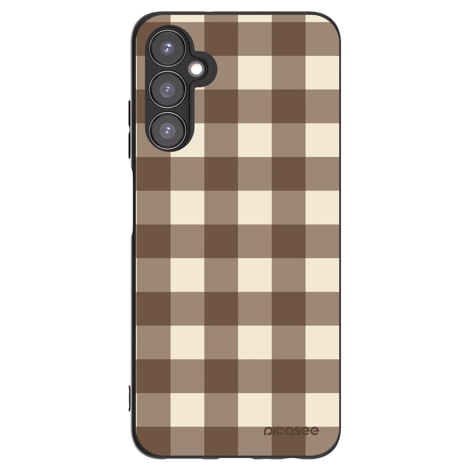 Picasee Μαύρη θήκη σιλικόνης για Samsung Galaxy A05s A057G - Brown grid