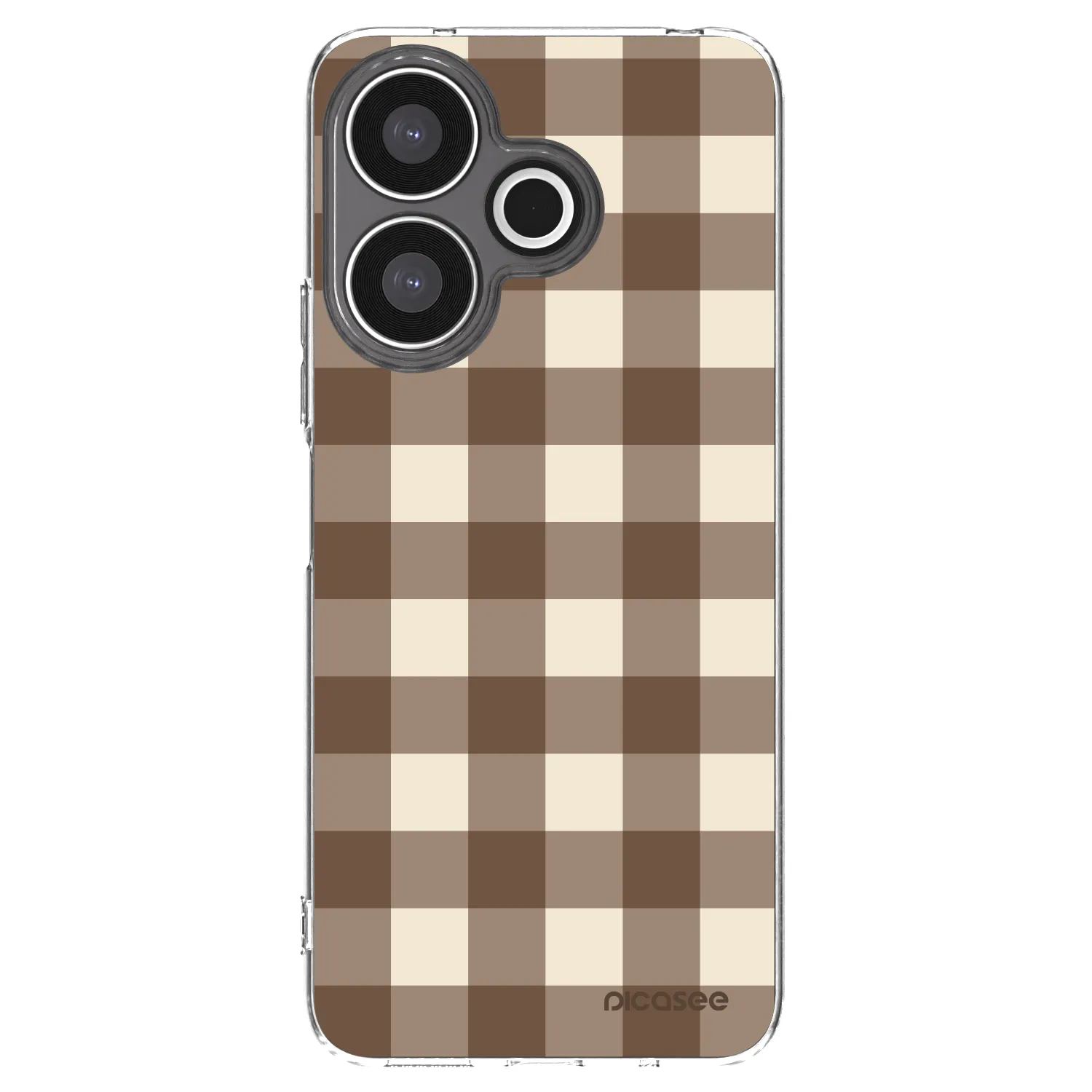 Picasee διαφανής θήκη σιλικόνης Xiaomi Redmi 13 4G - Brown grid