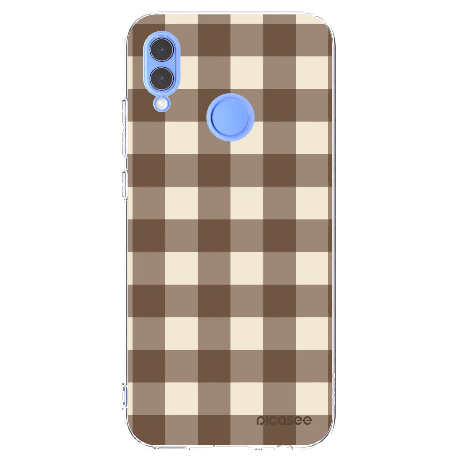 Picasee διαφανής θήκη σιλικόνης Honor 10 Lite - Brown grid