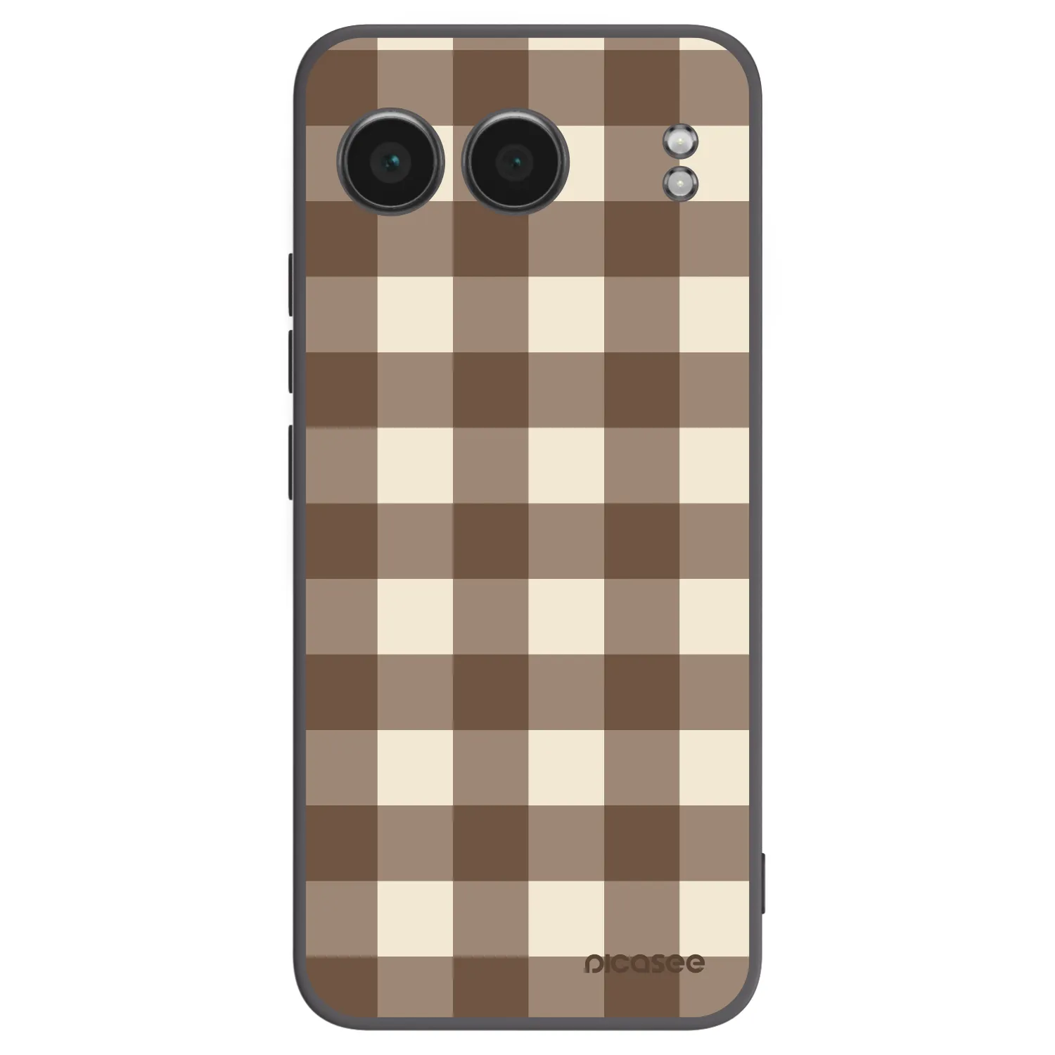 Picasee Μαύρη θήκη σιλικόνης για OnePlus Nord 4 - Brown grid