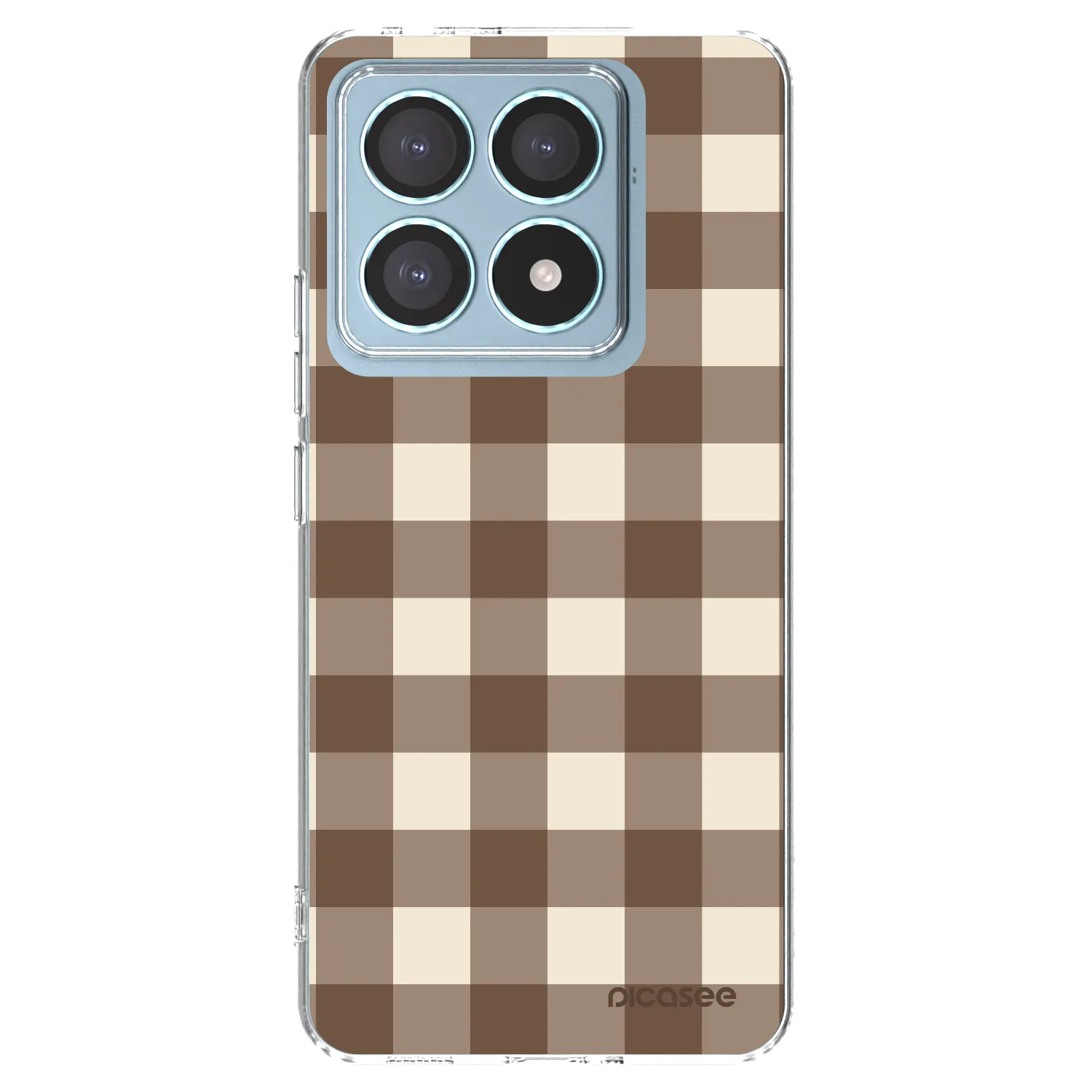 Picasee διαφανής θήκη σιλικόνης Xiaomi 14T Pro - Brown grid