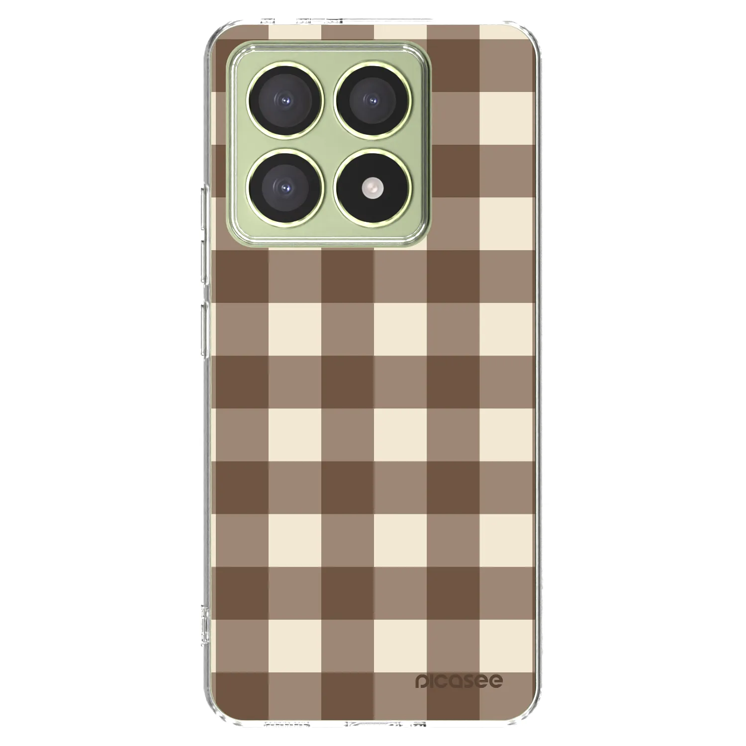 Picasee διαφανής θήκη σιλικόνης Xiaomi 14T - Brown grid