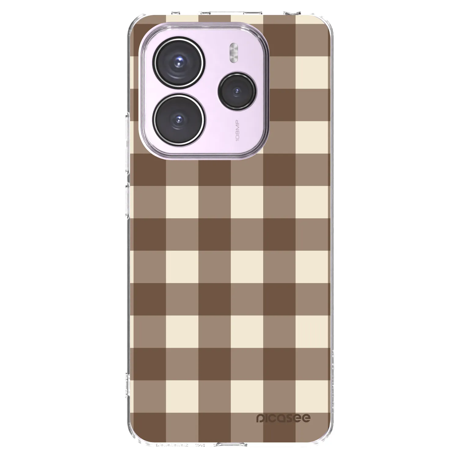 Picasee διαφανής θήκη σιλικόνης Xiaomi Redmi Note 14 5G - Brown grid