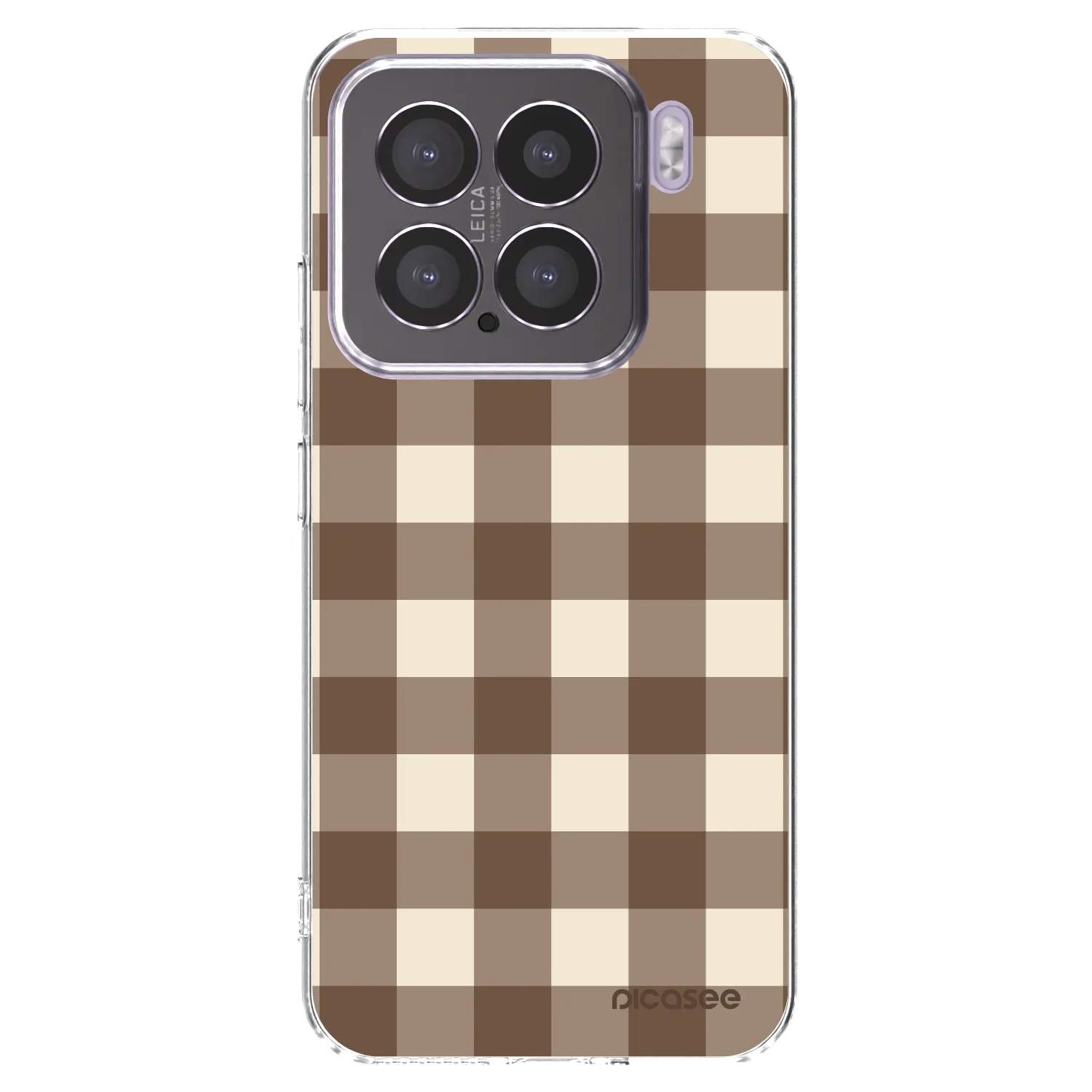 Picasee διαφανής θήκη σιλικόνης Xiaomi 15 - Brown grid