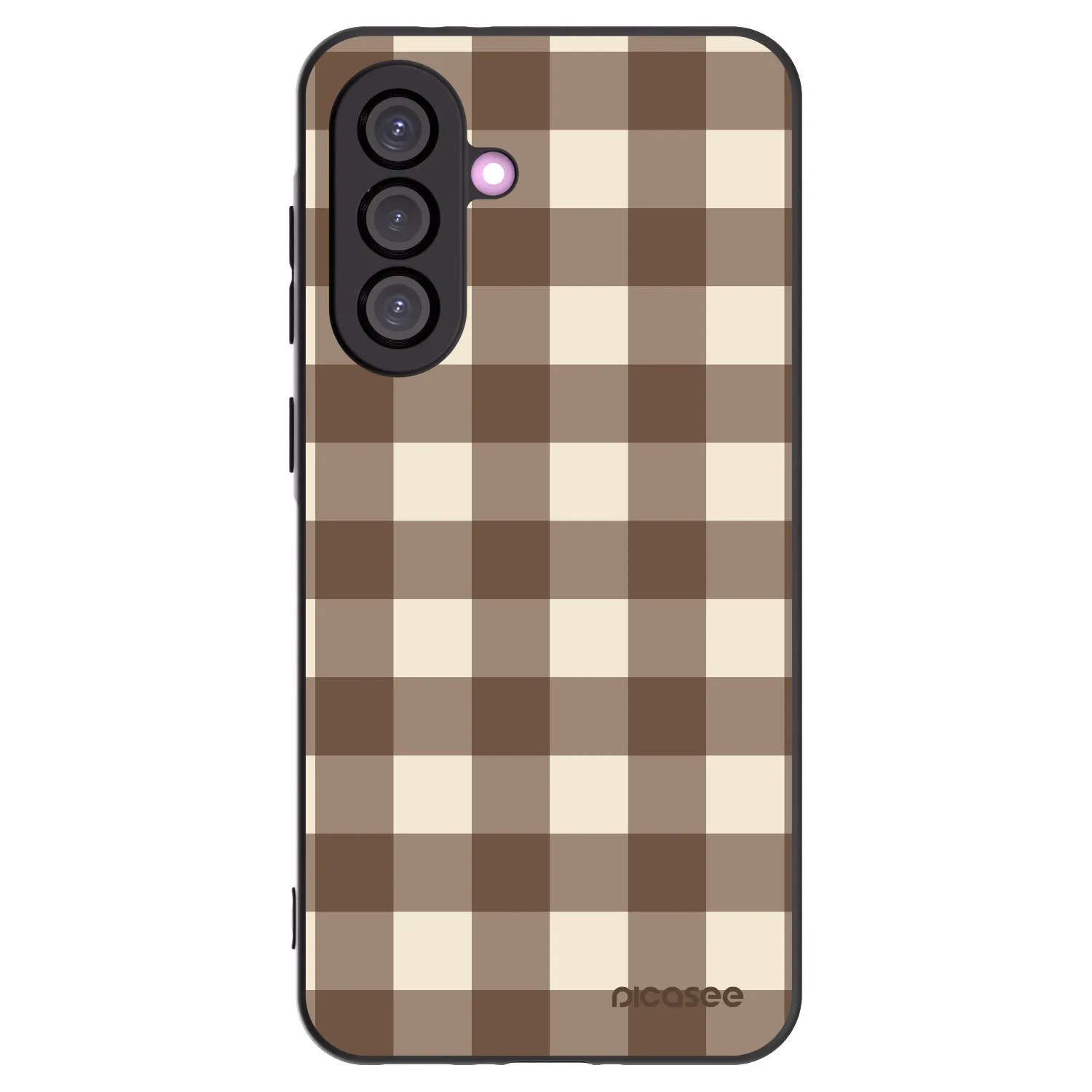 Picasee Μαύρη θήκη σιλικόνης για Samsung Galaxy A56 5G A566B - Brown grid