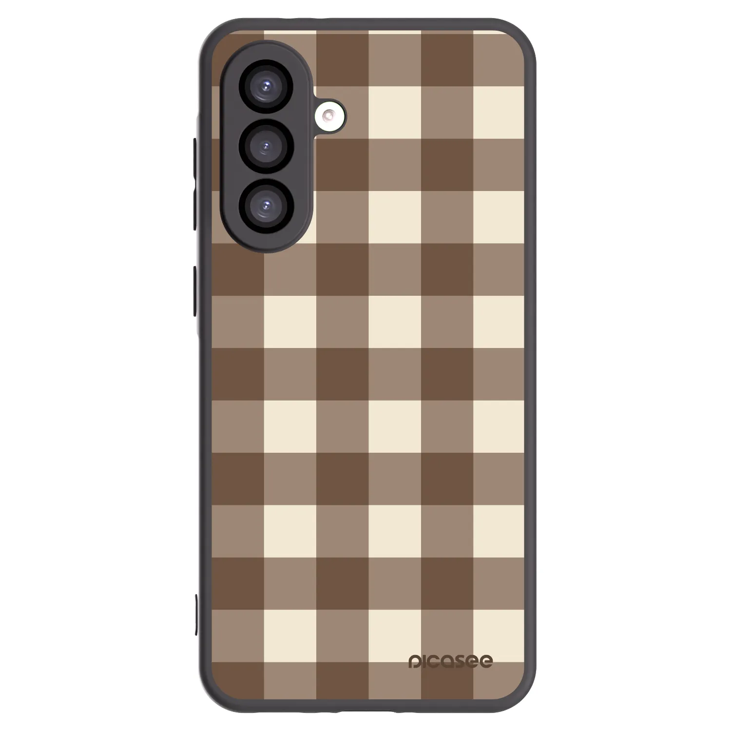 Picasee Μαύρη θήκη σιλικόνης για Samsung Galaxy A26 5G A266B - Brown grid