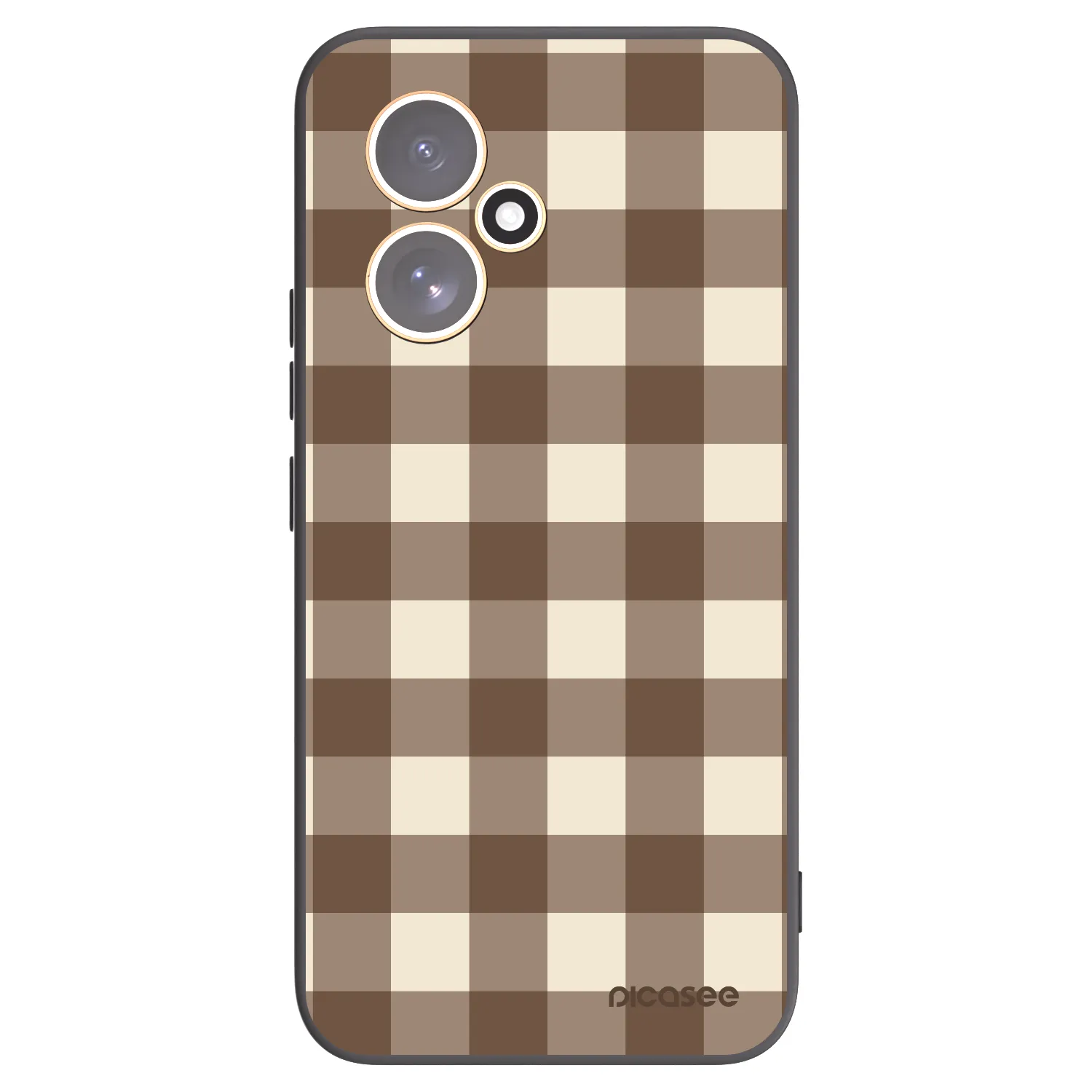 Picasee Μαύρη θήκη σιλικόνης για Honor 400 5G - Brown grid