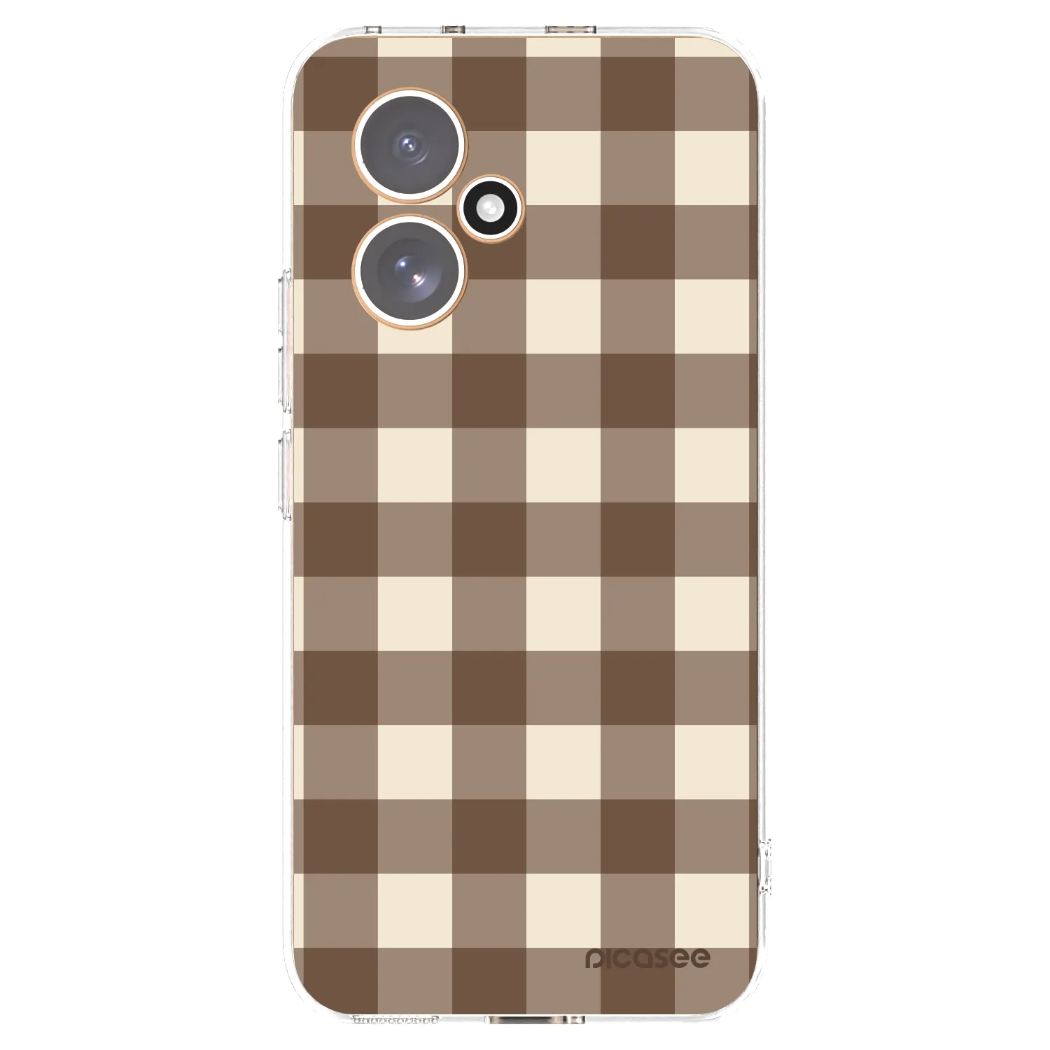 Picasee διαφανής θήκη σιλικόνης Honor 400 5G - Brown grid