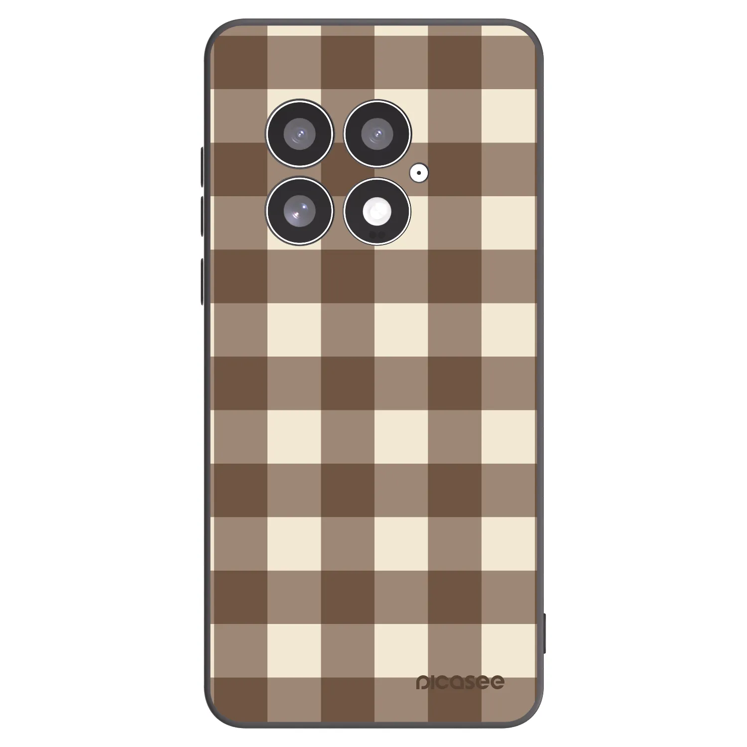 Picasee Μαύρη θήκη σιλικόνης για OnePlus 13 5G - Brown grid