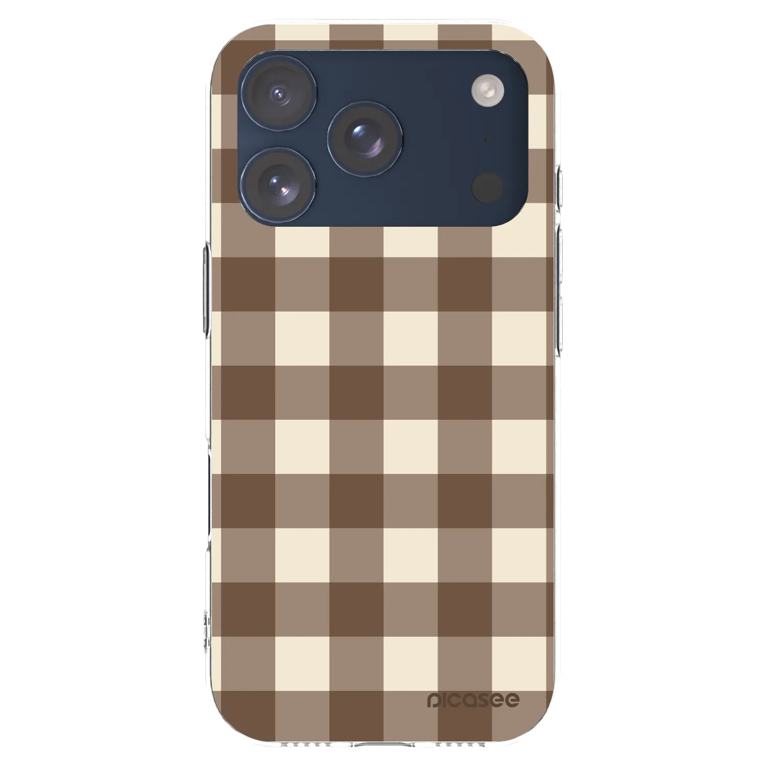 Picasee διαφανής θήκη σιλικόνης Apple iPhone 17 Pro - Brown grid
