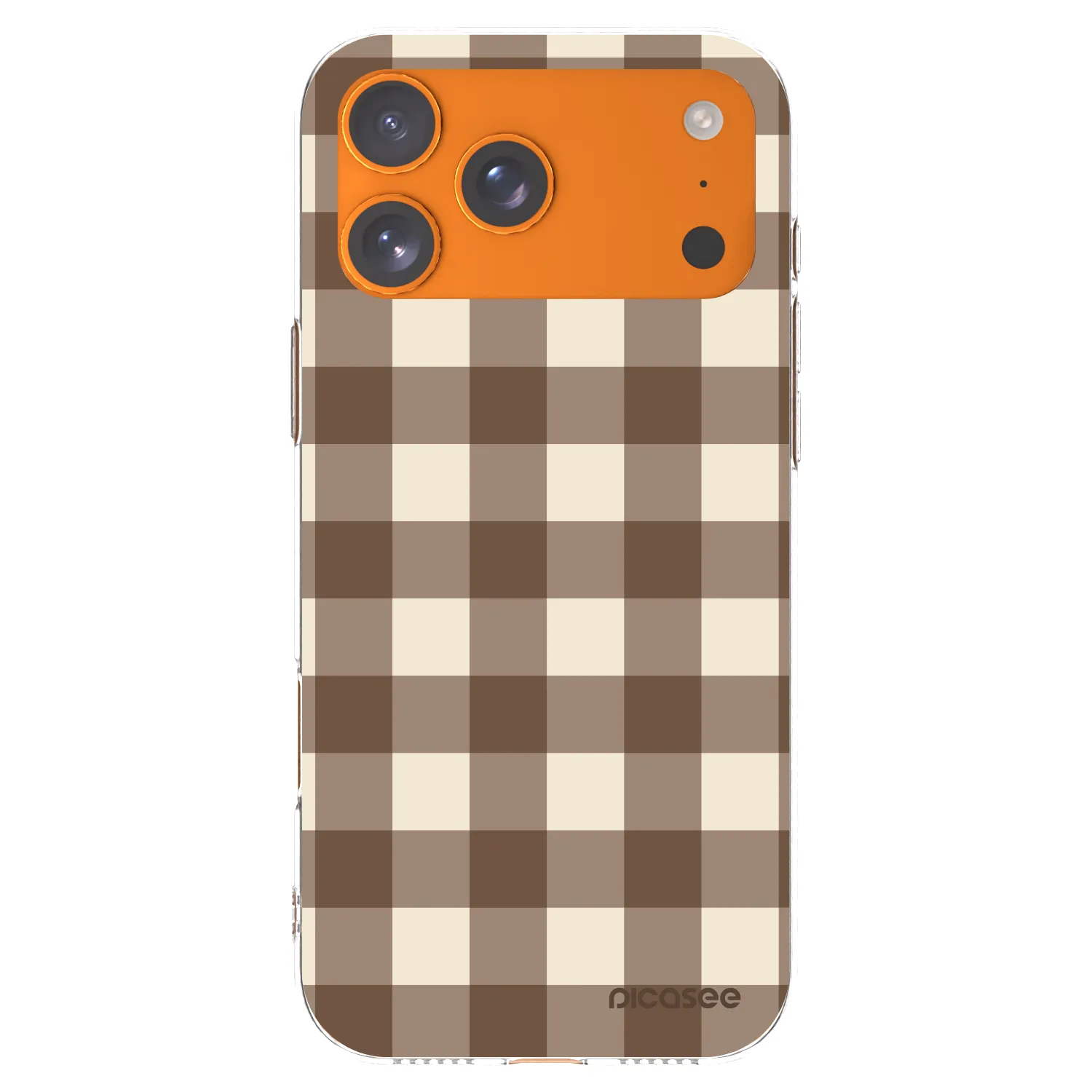 Picasee διαφανής θήκη σιλικόνης Apple iPhone 17 Pro Max - Brown grid