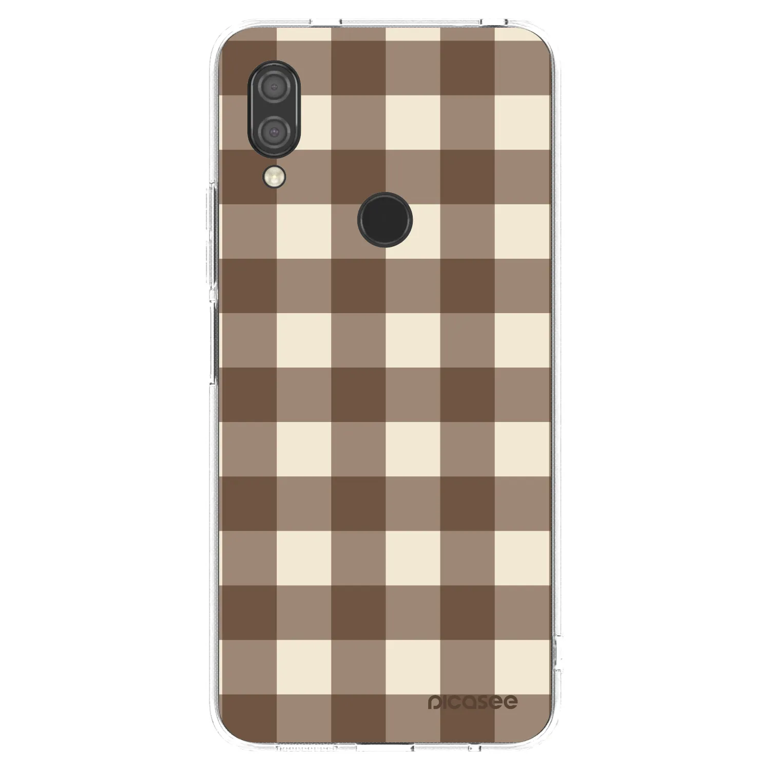 Picasee διαφανής θήκη σιλικόνης Xiaomi Redmi 7 - Brown grid