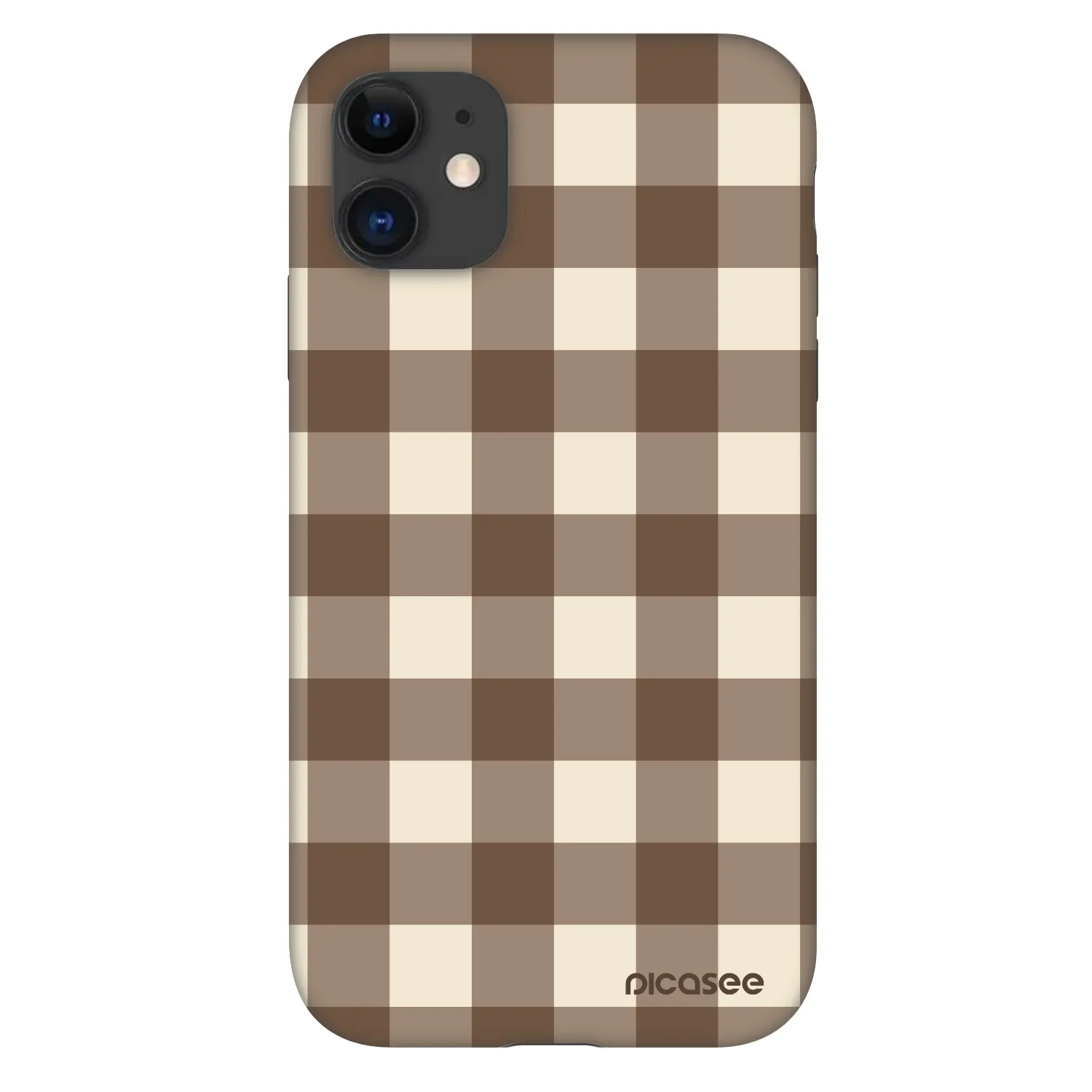 Picasee Fashion Case για Apple iPhone 11 - Brown grid