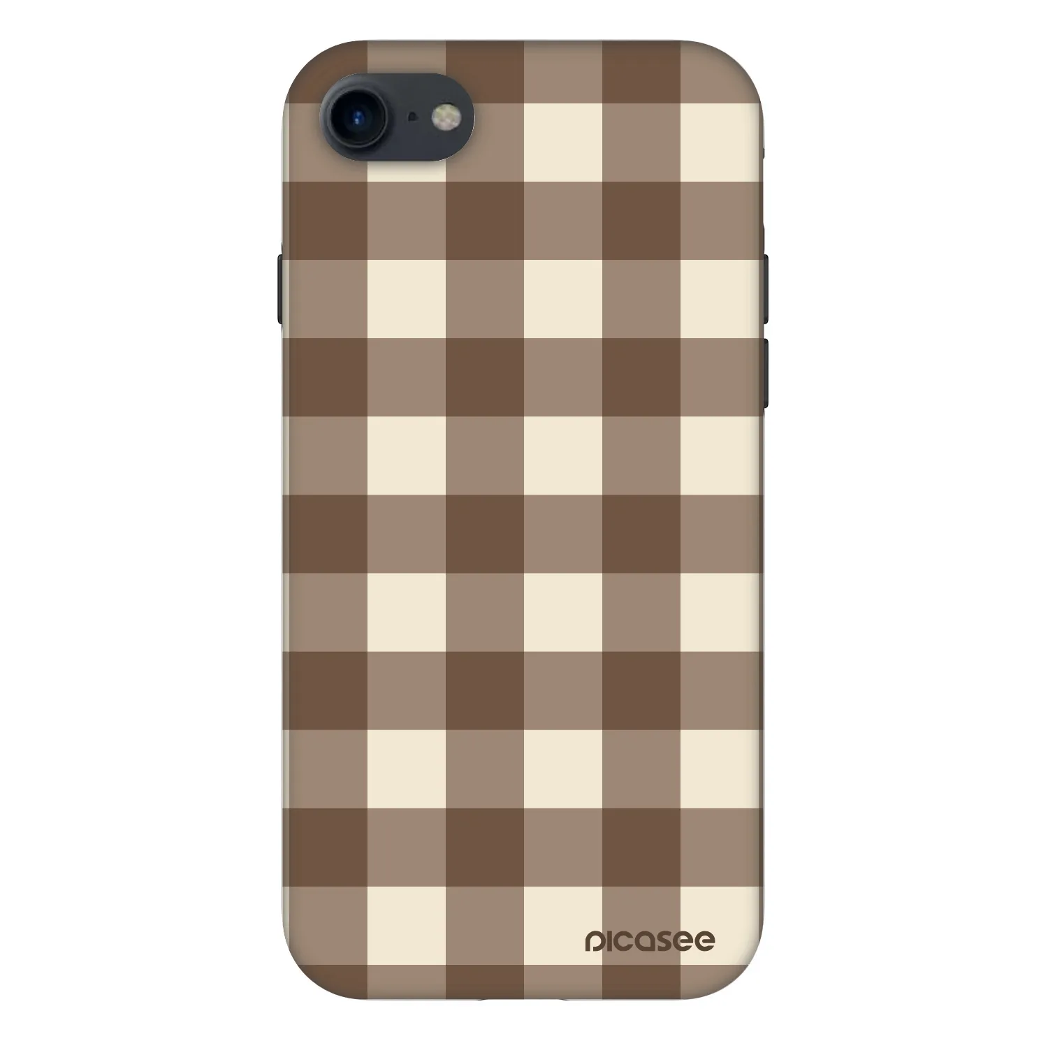 Picasee Fashion Case για Apple iPhone 8 - Brown grid
