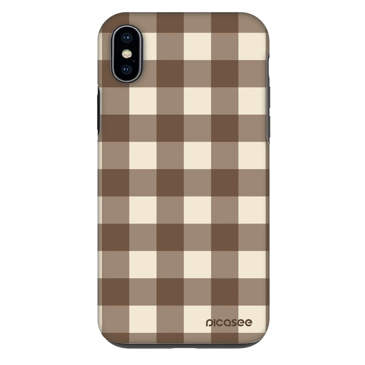 Picasee Fashion Case για Apple iPhone XS Max - Brown grid