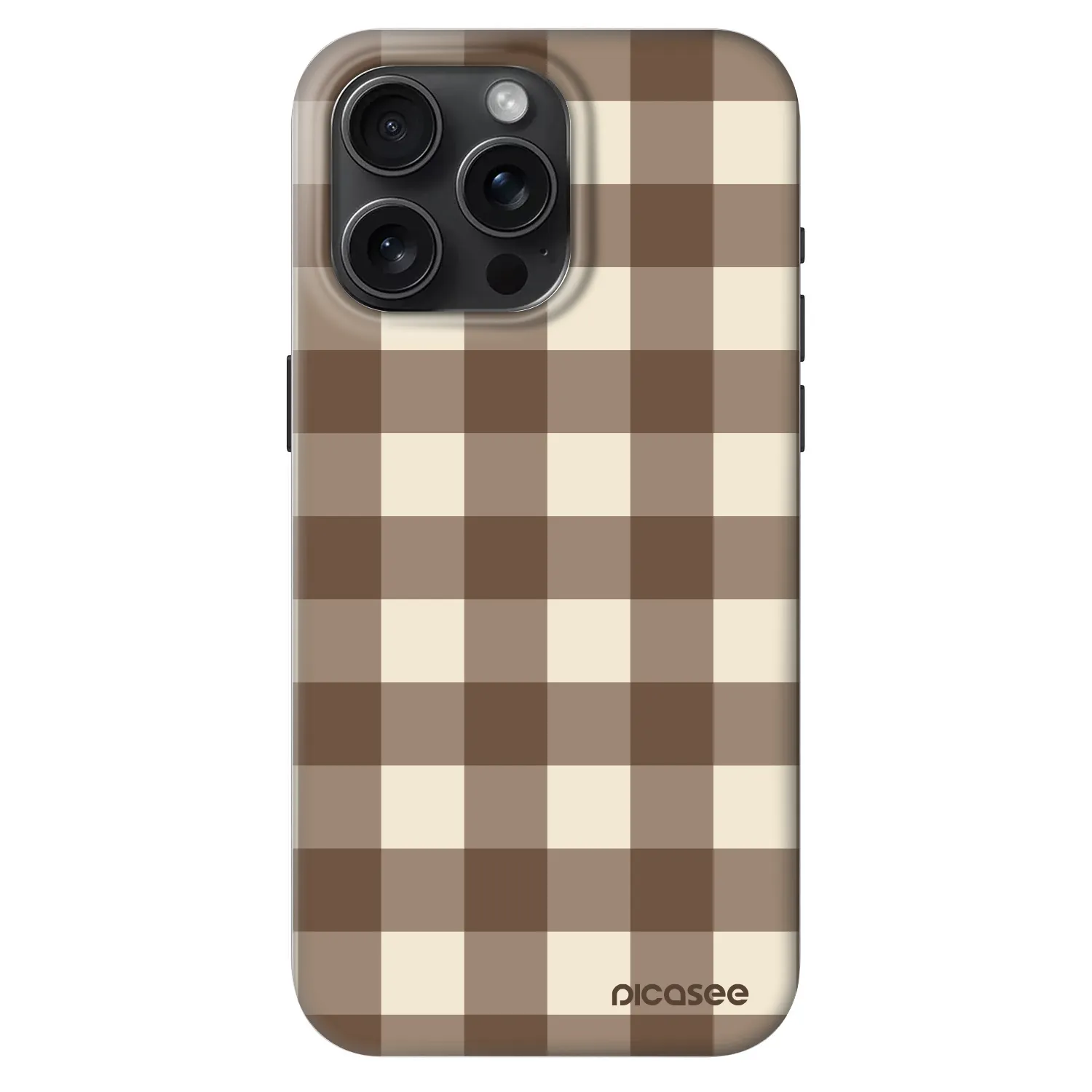 Picasee Fashion Case MagSafe για Apple iPhone 15 Pro Max - Brown grid
