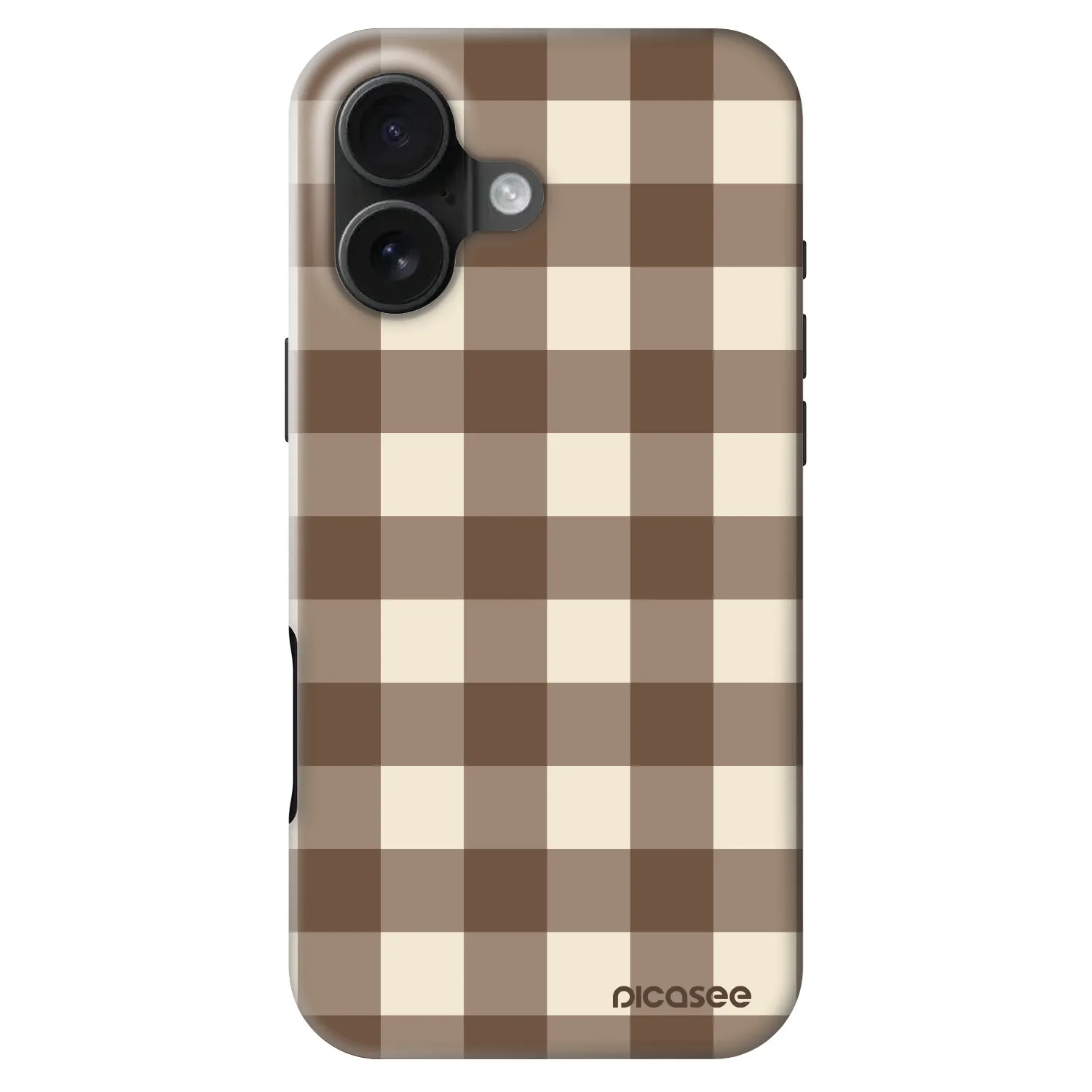 Picasee Fashion Case MagSafe για Apple iPhone 16 - Brown grid