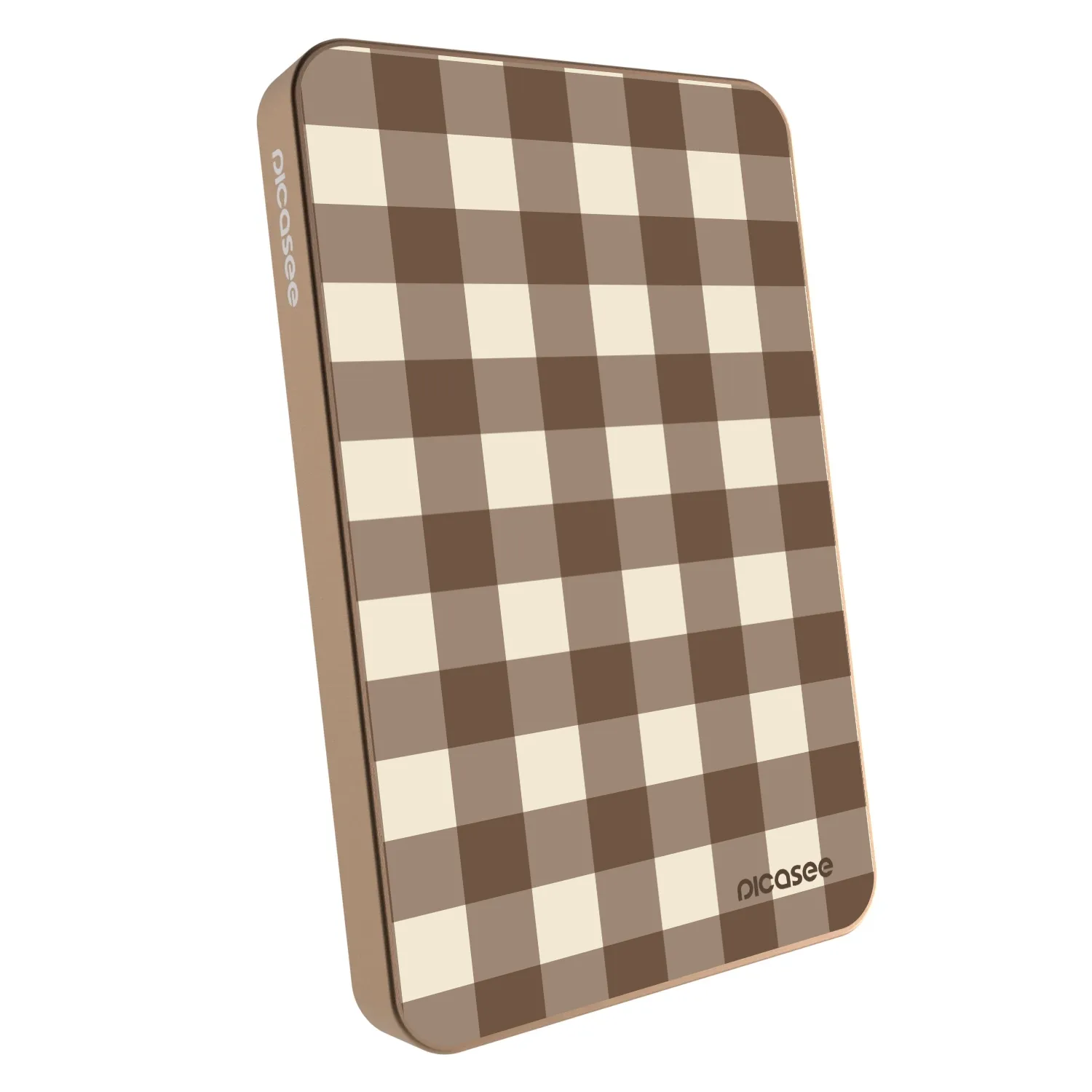 Picasee Powerbank με MagSafe 5 000 mAh Χρυσαφένιος - Brown grid
