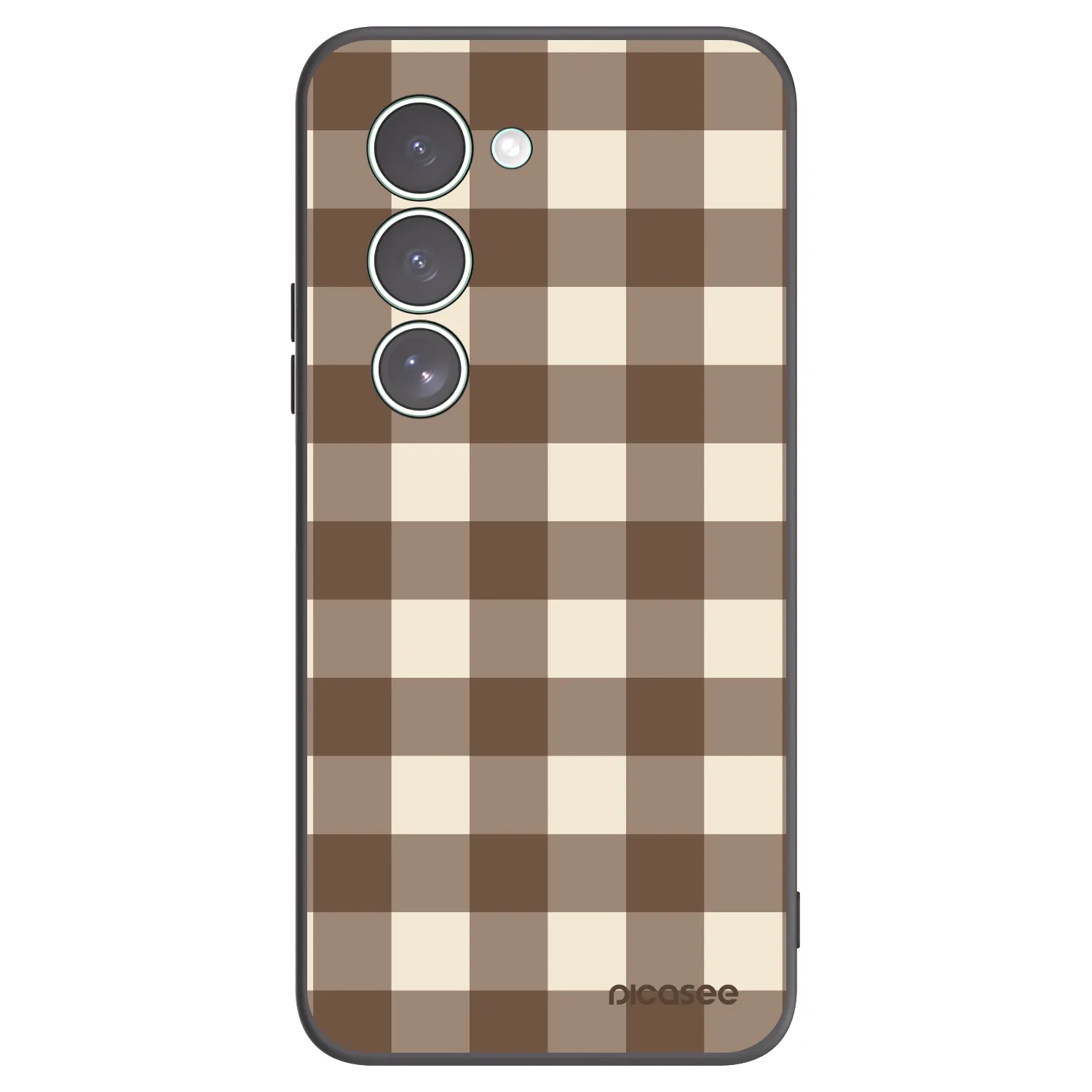 Picasee Μαύρη θήκη σιλικόνης για Xiaomi Redmi 15 5G - Brown grid