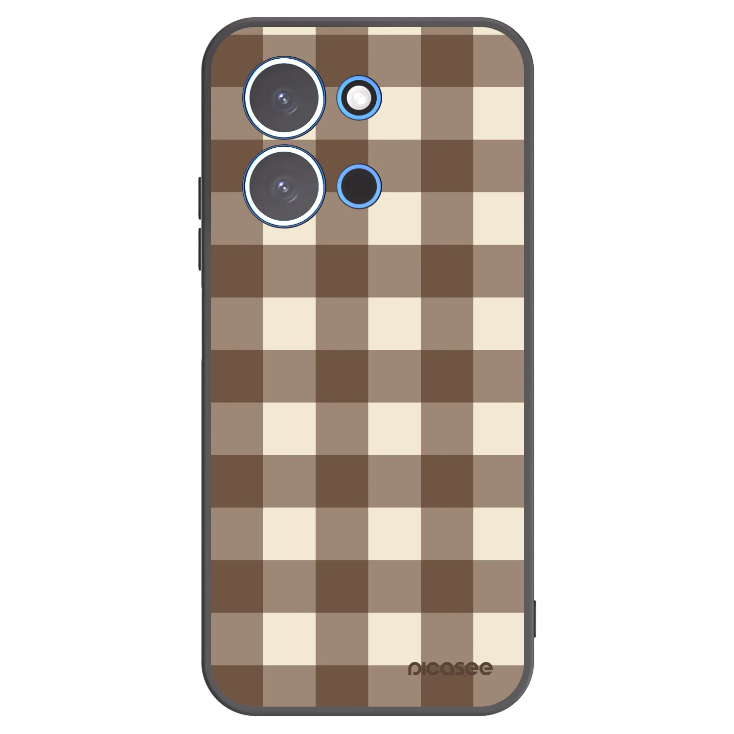 Picasee Μαύρη θήκη σιλικόνης για Xiaomi Redmi 15C 4G - Brown grid