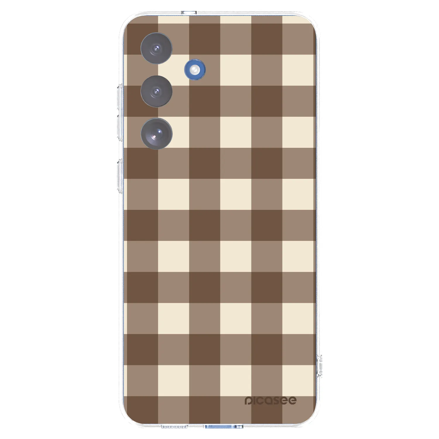 Picasee διαφανής θήκη σιλικόνης Samsung Galaxy S25 FE 5G - Brown grid