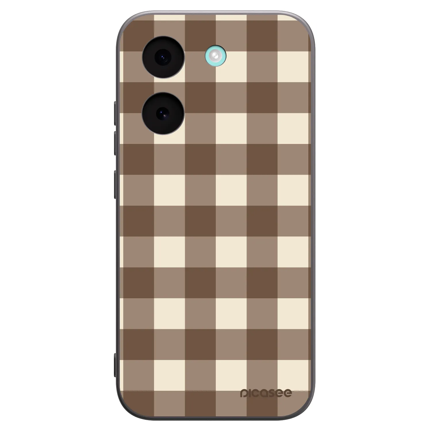 Picasee Μαύρη θήκη σιλικόνης για Xiaomi Poco X8 Pro - Brown grid