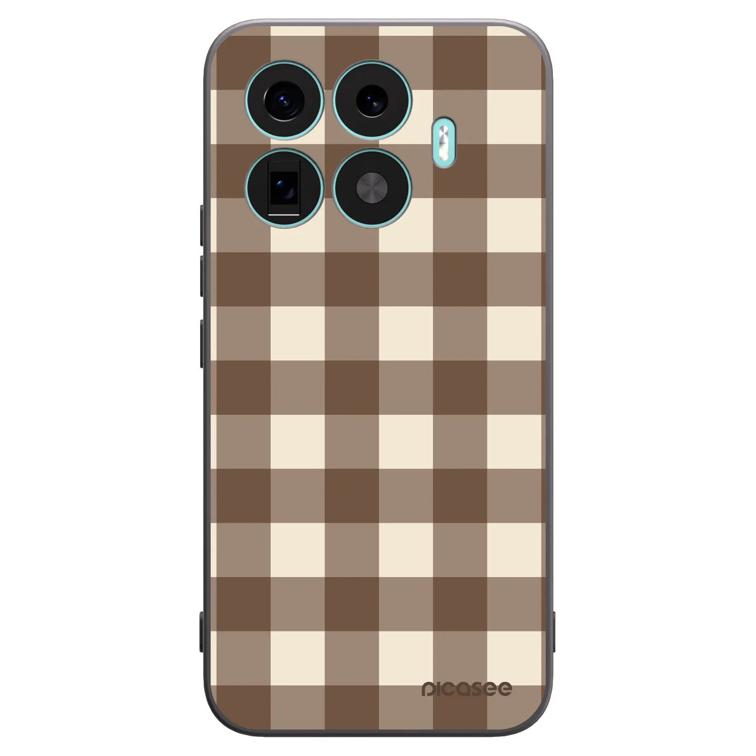Picasee Μαύρη θήκη σιλικόνης για Xiaomi 17T Pro - Brown grid