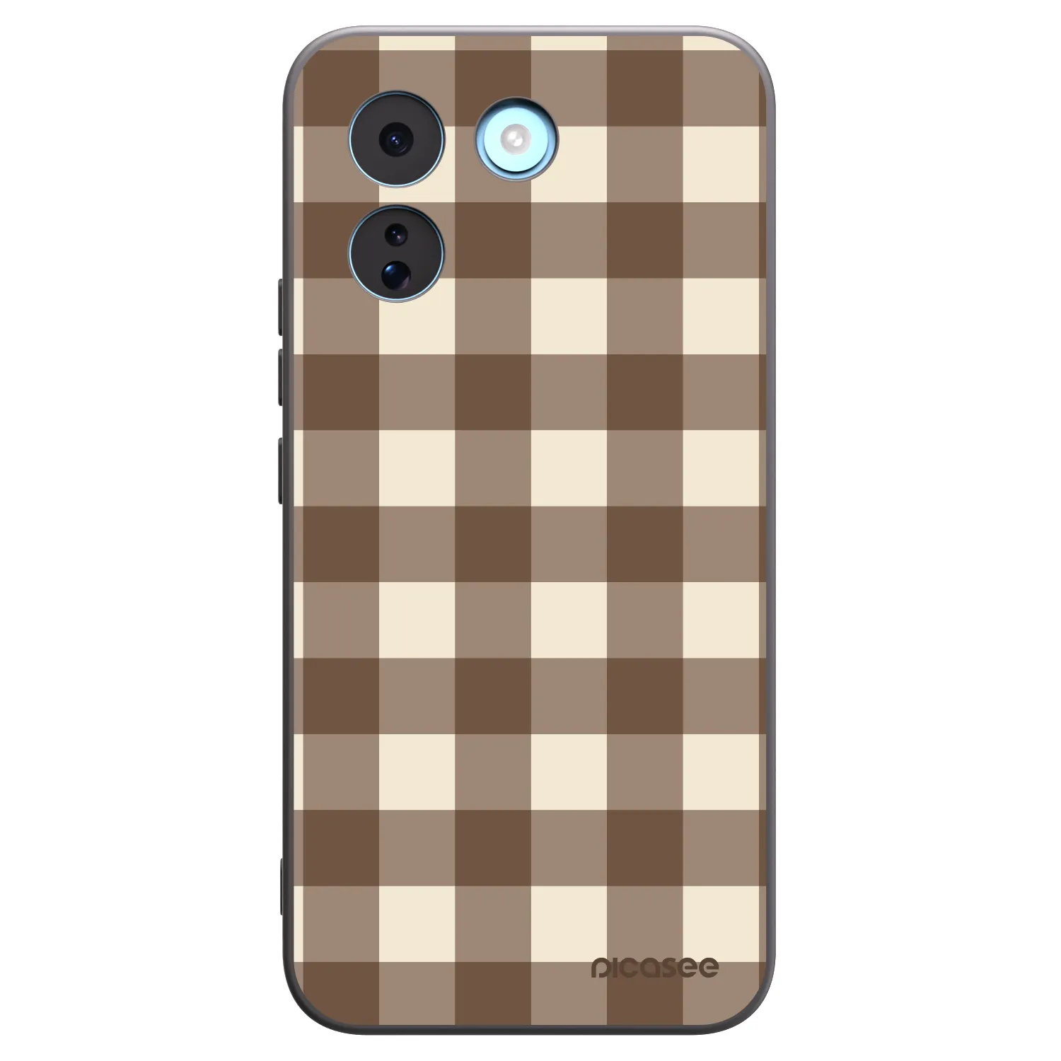 Picasee Μαύρη θήκη σιλικόνης για Xiaomi Redmi Note 17 Pro MAX 5G - Brown grid
