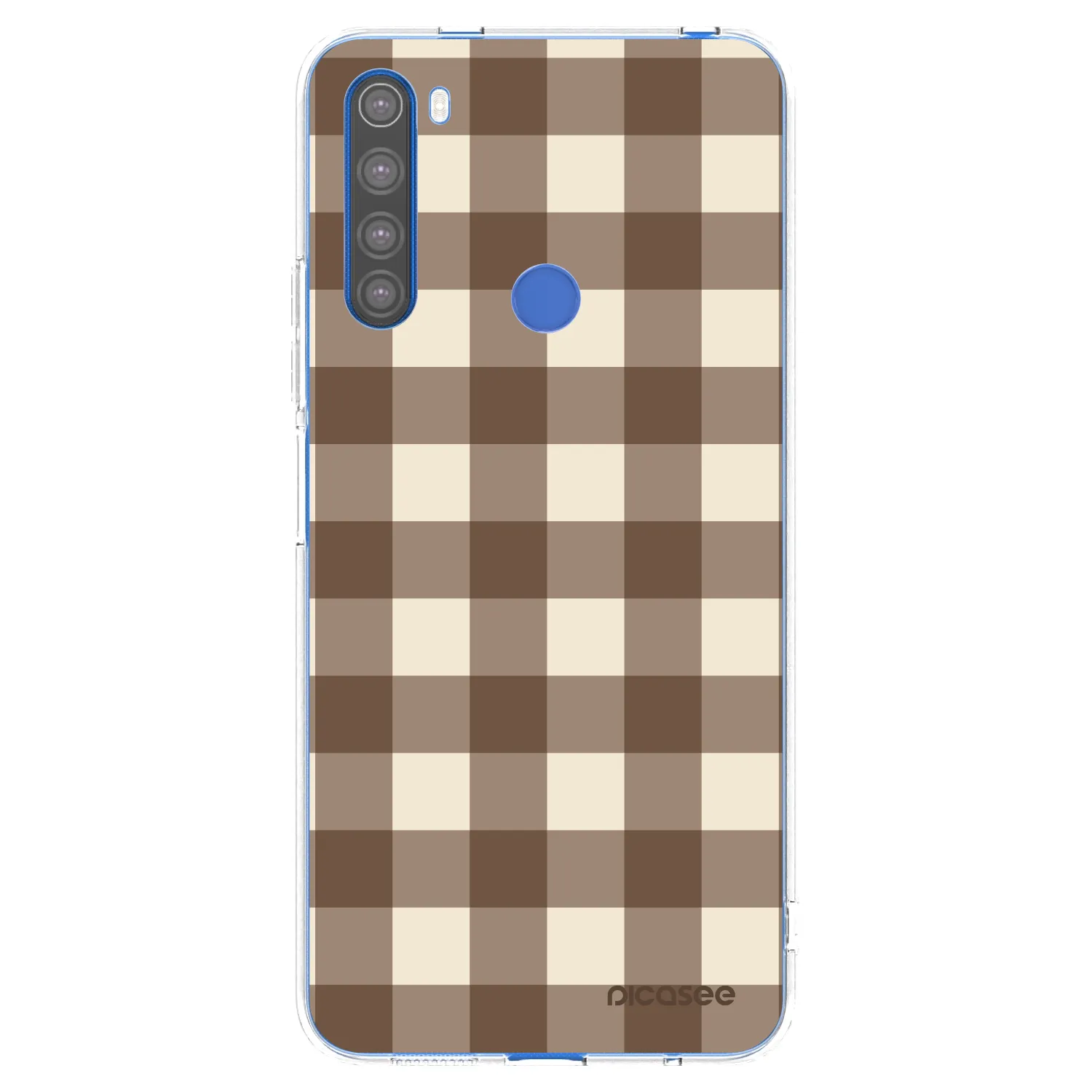 Picasee διαφανής θήκη σιλικόνης Xiaomi Redmi Note 8T - Brown grid