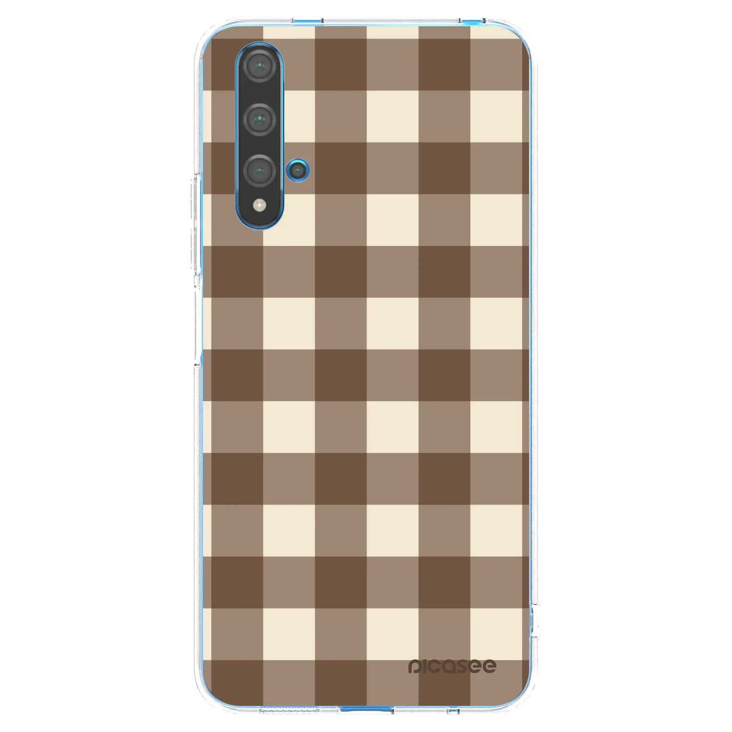 Picasee διαφανής θήκη σιλικόνης Huawei Nova 5T - Brown grid