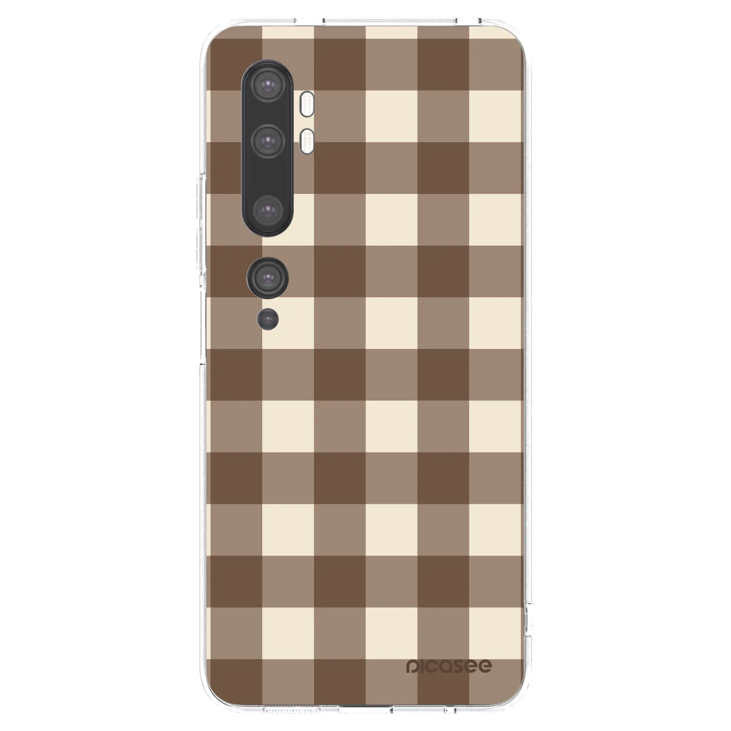 Picasee διαφανής θήκη σιλικόνης Xiaomi Mi Note 10 (Pro) - Brown grid