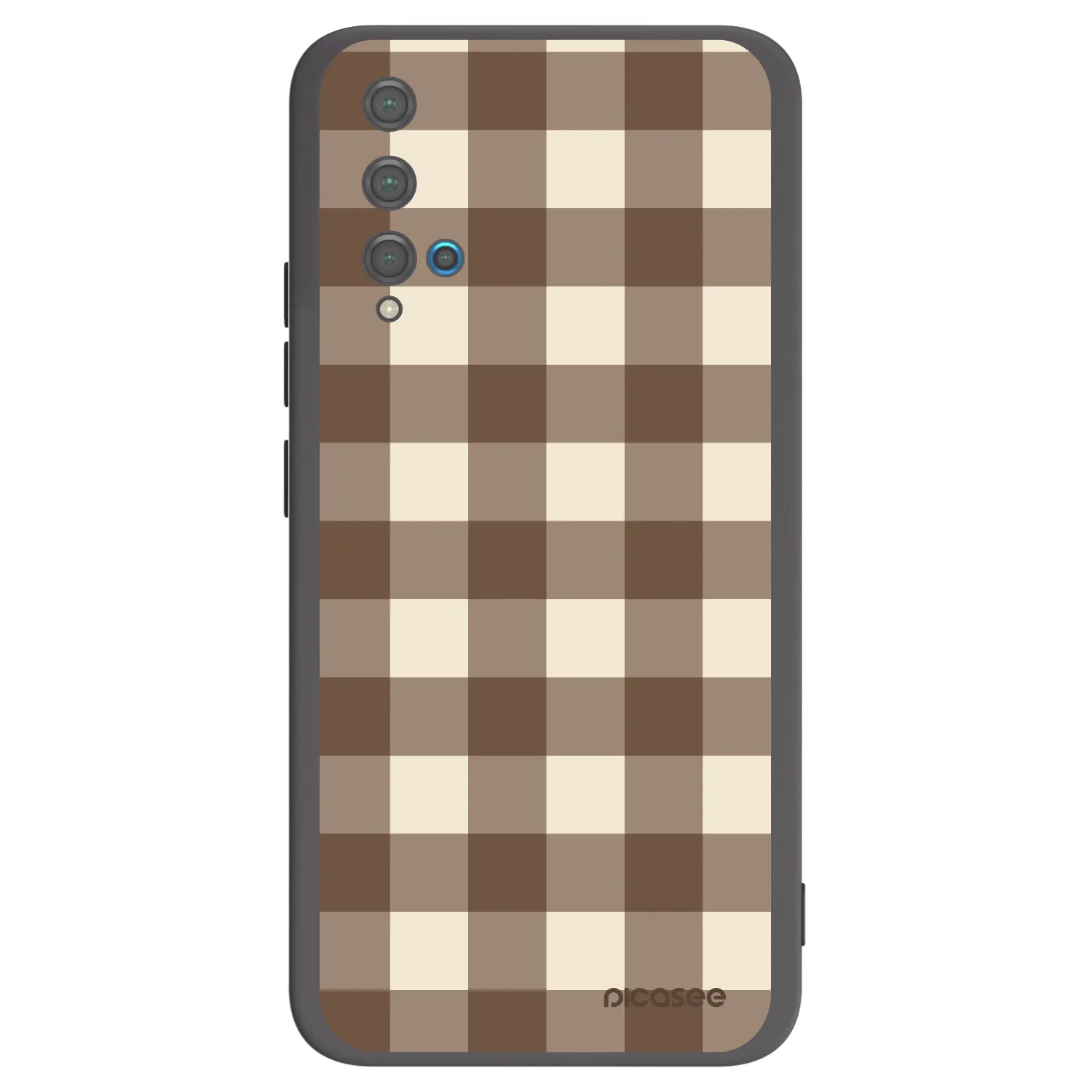 Picasee Μαύρη θήκη σιλικόνης για Huawei Nova 5T - Brown grid