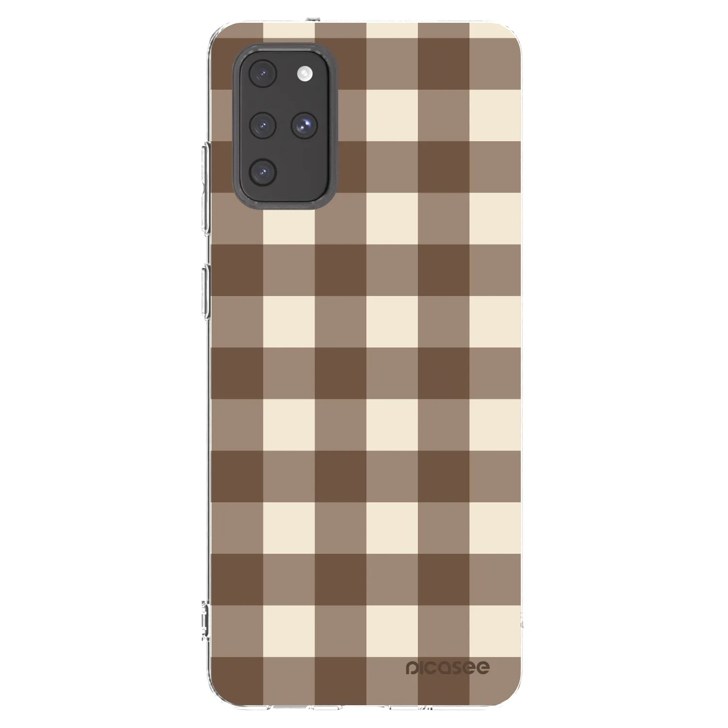 Picasee διαφανής θήκη σιλικόνης Samsung Galaxy S20+ G985F - Brown grid