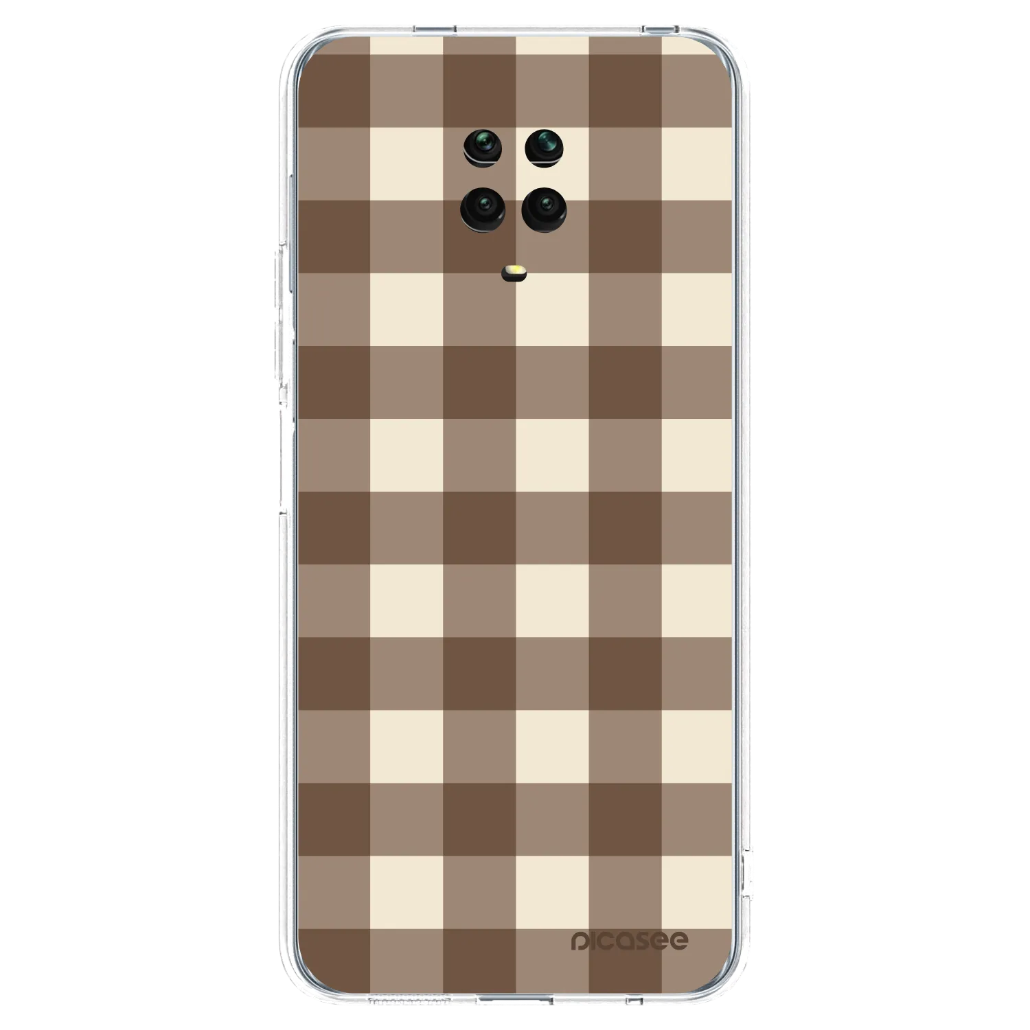 Picasee διαφανής θήκη σιλικόνης Xiaomi Redmi Note 9S - Brown grid