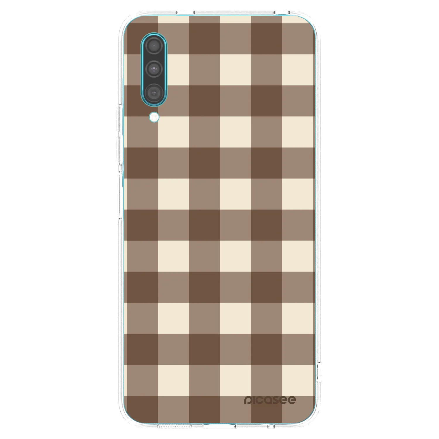 Picasee διαφανής θήκη σιλικόνης Samsung Galaxy A30s A307F - Brown grid
