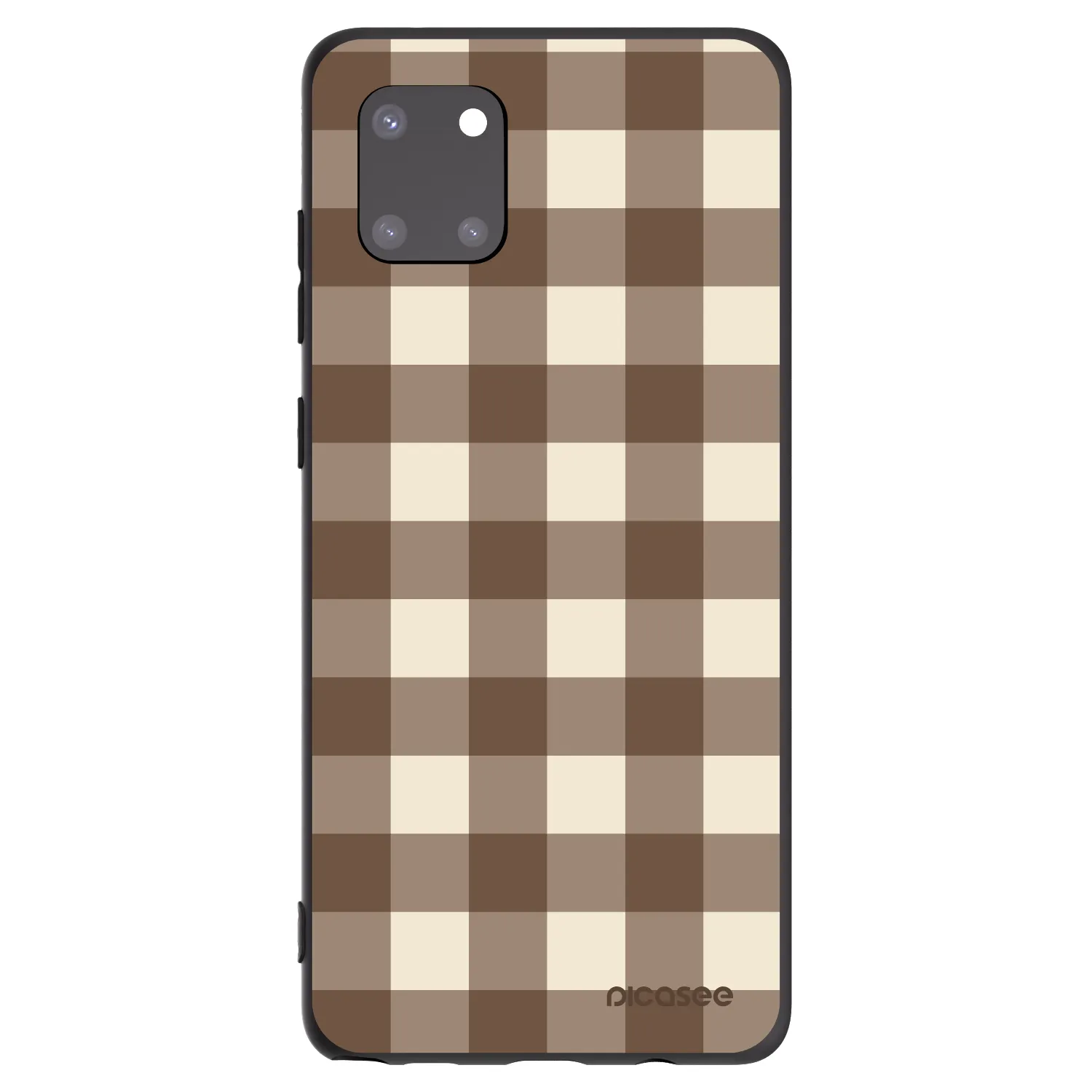 Picasee Μαύρη θήκη σιλικόνης για Samsung Galaxy Note 10 Lite N770F - Brown grid