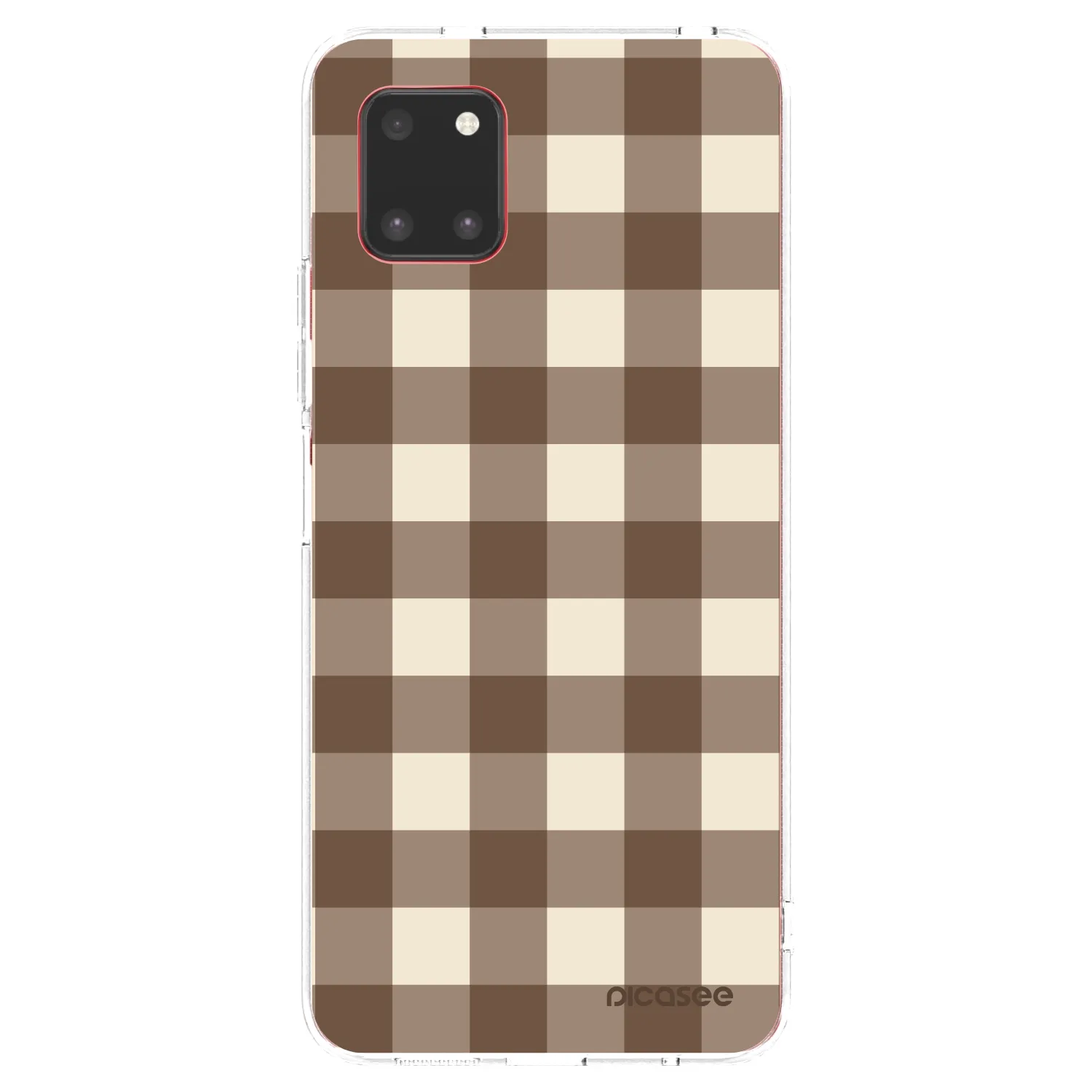 Picasee διαφανής θήκη σιλικόνης Samsung Galaxy Note 10 Lite N770F - Brown grid