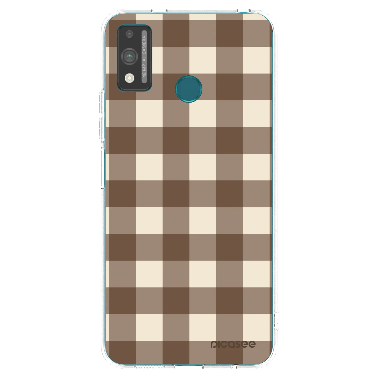 Picasee διαφανής θήκη σιλικόνης Honor 9X Lite - Brown grid