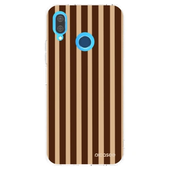 Picasee διαφανής θήκη σιλικόνης Huawei P20 Lite - Brown lines
