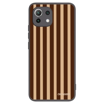 Picasee Μαύρη θήκη σιλικόνης για Xiaomi 11 Lite 5G NE - Brown lines