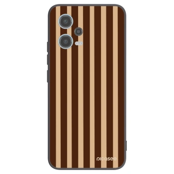 Picasee Μαύρη θήκη σιλικόνης για Xiaomi Redmi Note 12 5G - Brown lines