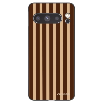 Picasee Μαύρη θήκη σιλικόνης για Google Pixel 8 Pro - Brown lines