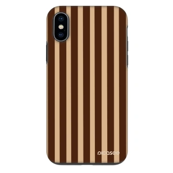 Θήκη για Apple iPhone X/XS - Brown lines